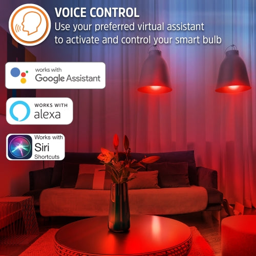 Smart LED White & Multi-Color LED Light Bulbs with Voice Control and Remote Access - Slide 7