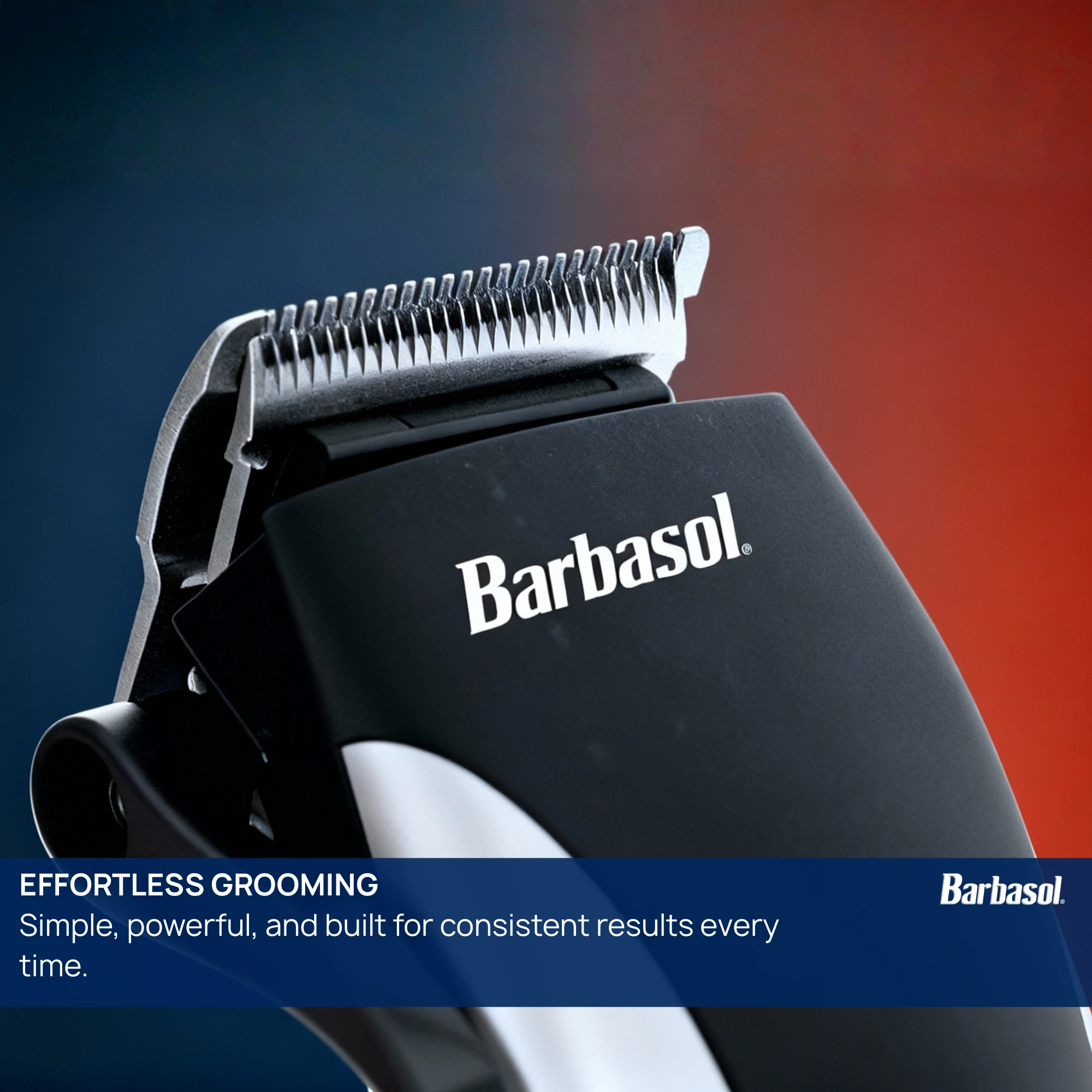 Professional Hair Clipper Kit with Stainless Steel Blades, 4 Guide Combs, Adjustable Taper and Travel Bag - Scene 4