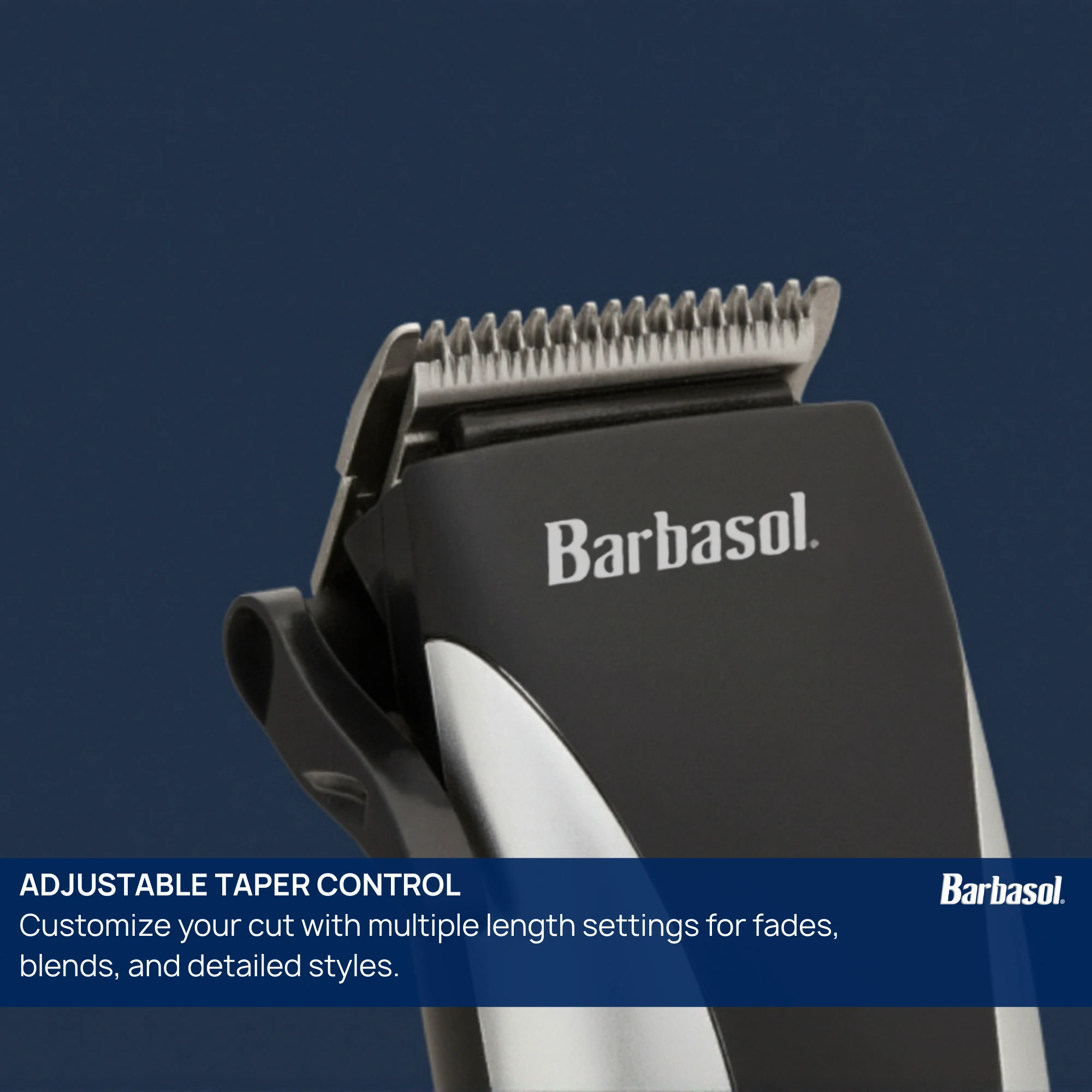 Professional Hair Clipper Kit with Stainless Steel Blades, 4 Guide Combs, Adjustable Taper and Travel Bag - Scene 9
