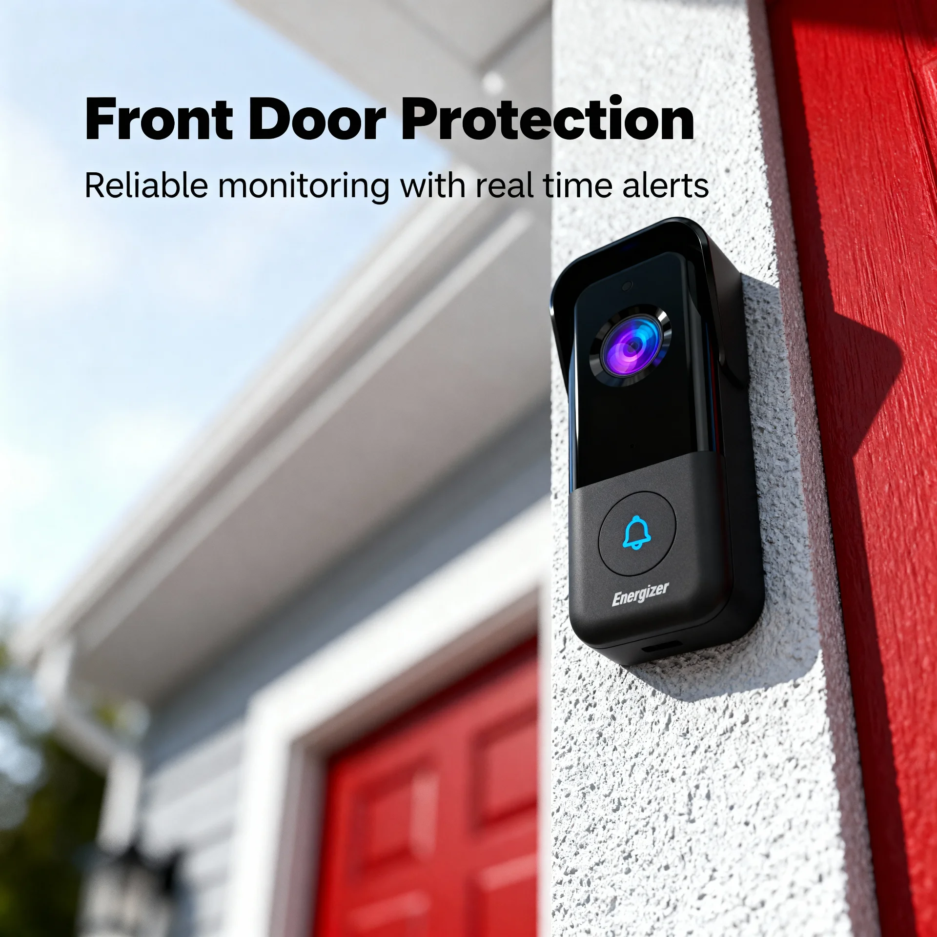 Energizer Connect Smart 5GHz Wi-Fi 2K QHD Wired Video Doorbell with True Color Night Vision and Wireless Chime in Black - Scene 4