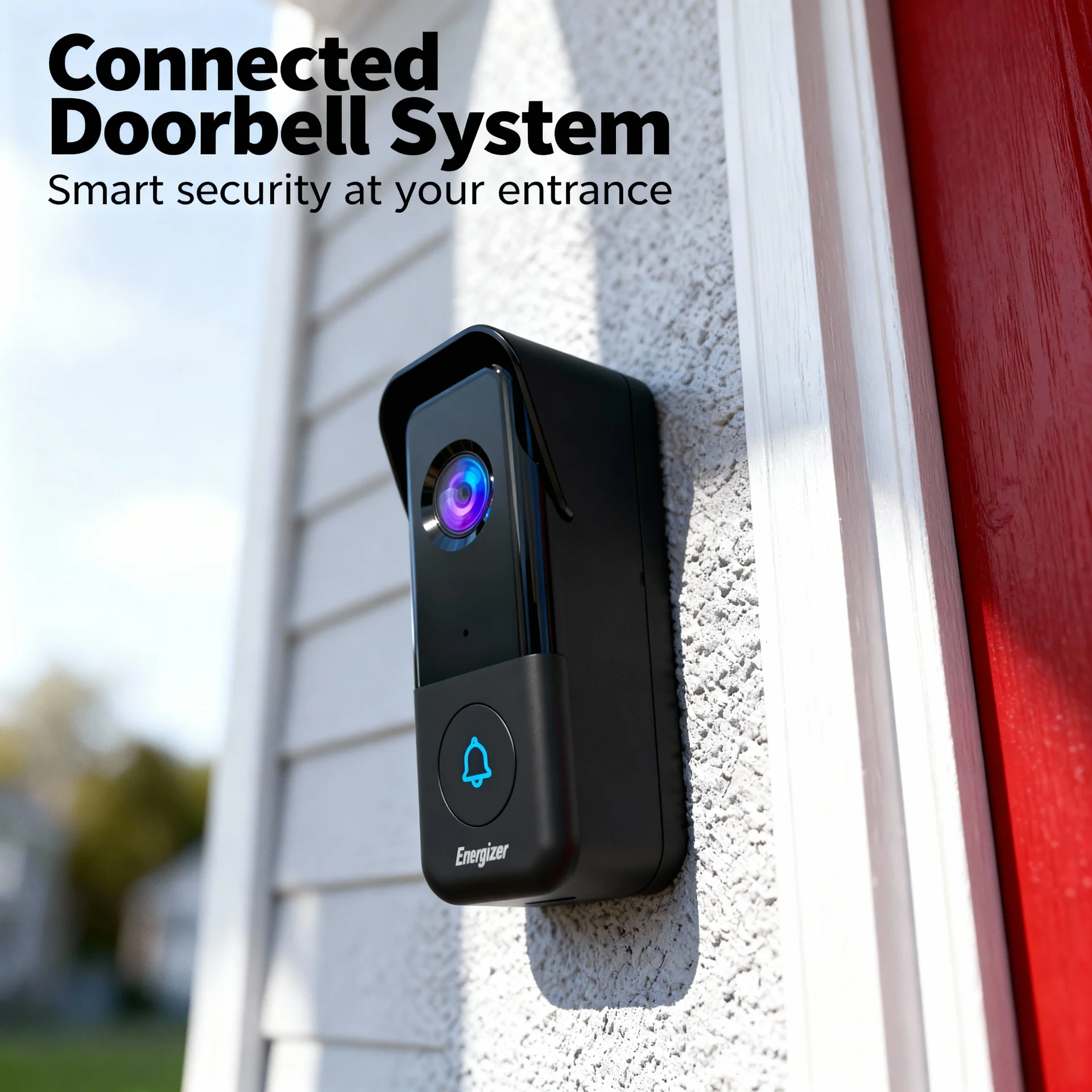 Energizer Connect Smart 5GHz Wi-Fi 2K QHD Wired Video Doorbell with True Color Night Vision and Wireless Chime in Black - Scene 6