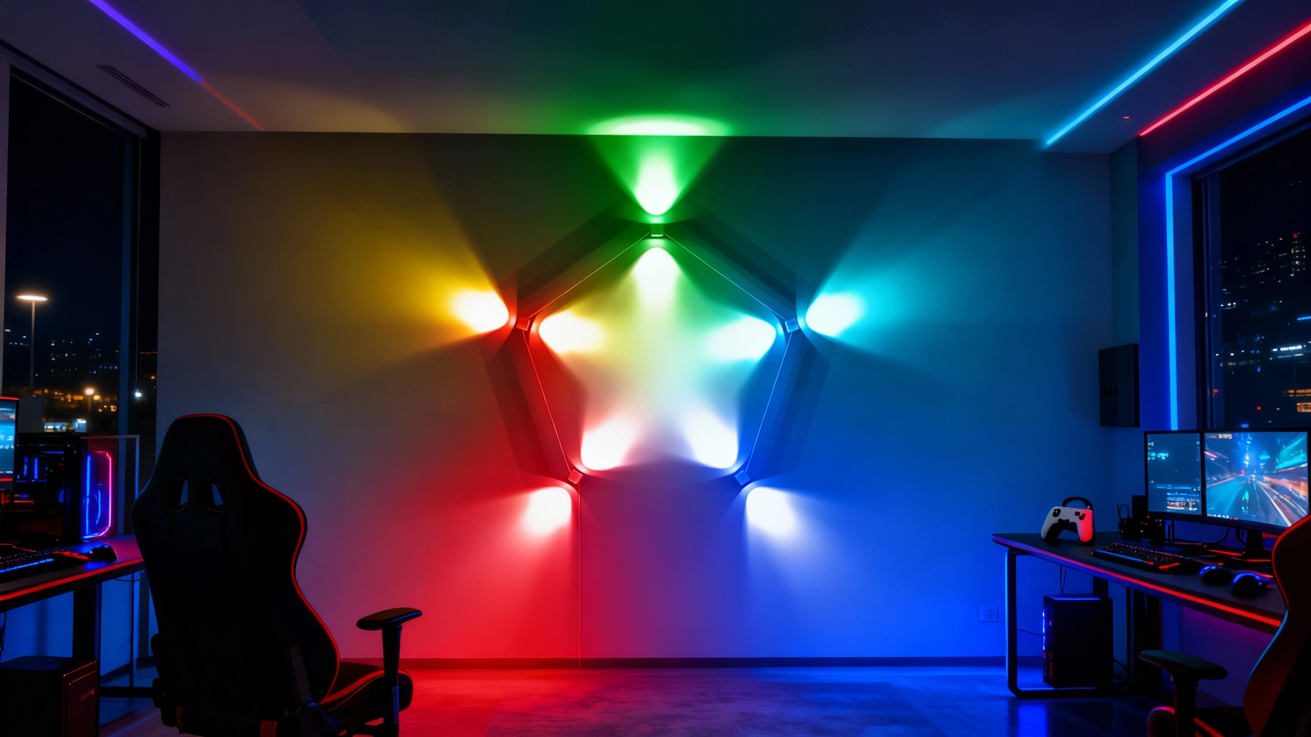 Monster Multi-Position Indoor 12ft 2-Sided Sconce Lights, Wi-Fi & Voice Controlled, Razer Chroma