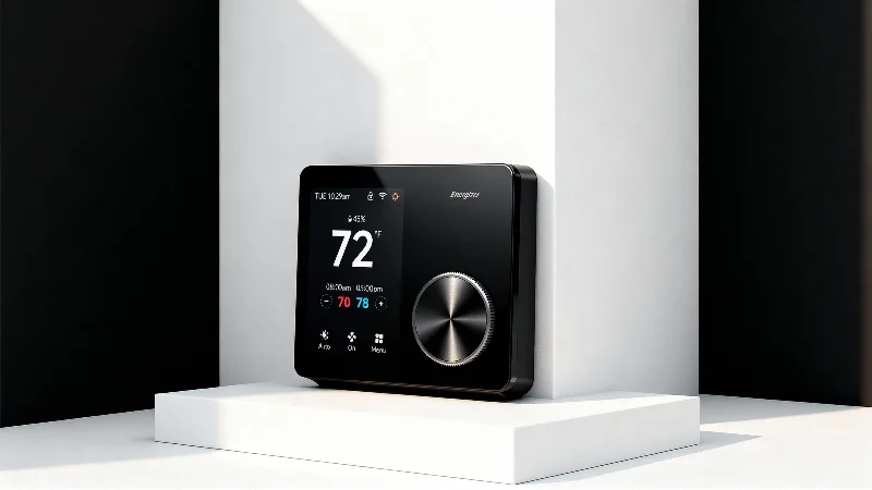 Energizer Energizer Connect Smart 5GHz Wi-Fi Programmable Thermostat with LCD Touchscreen and Voice/App Control in Black
