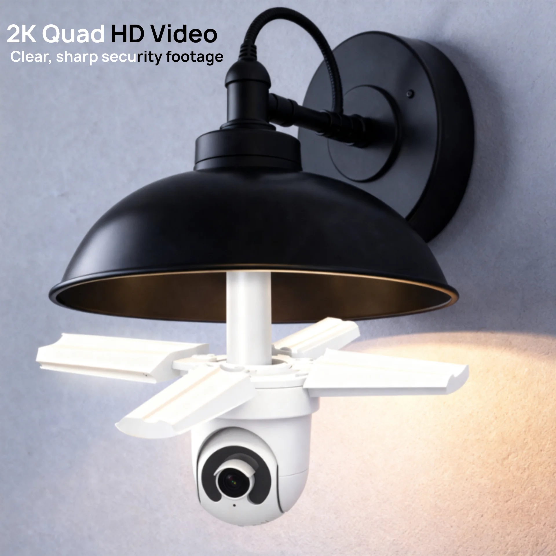 Smart 5GHz WIFI 2000 Lumens Floodlight Bulb Security Camera - Scene 4