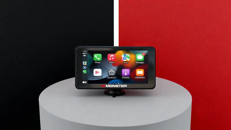 Monster 7" Wireless Carplay Screen with Bluetooth Apple Car Play & Android Auto