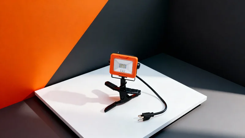 Black+Decker 1,000 Lumens AC Plug-in LED Panel Work Light with Clamp Base