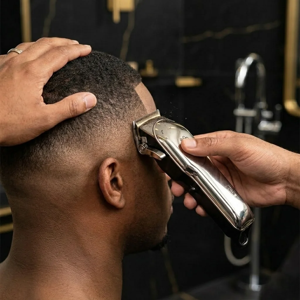 Cordless Rechargeable Hair Clippers for Men & Women, Ceramic Blade, 6 Guide Combs - Scene 4