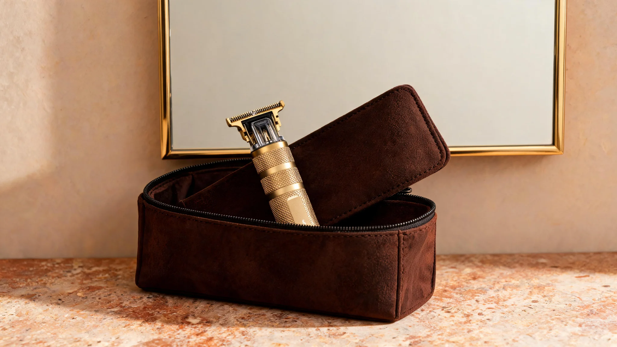 Men's Grooming Kit Gift Set with T Blade Trimmer, Ear and Nose Hair Trimmer, Manicure Tools and Travel Dopp Case, Father's Day Gift for Dad - Scene 4