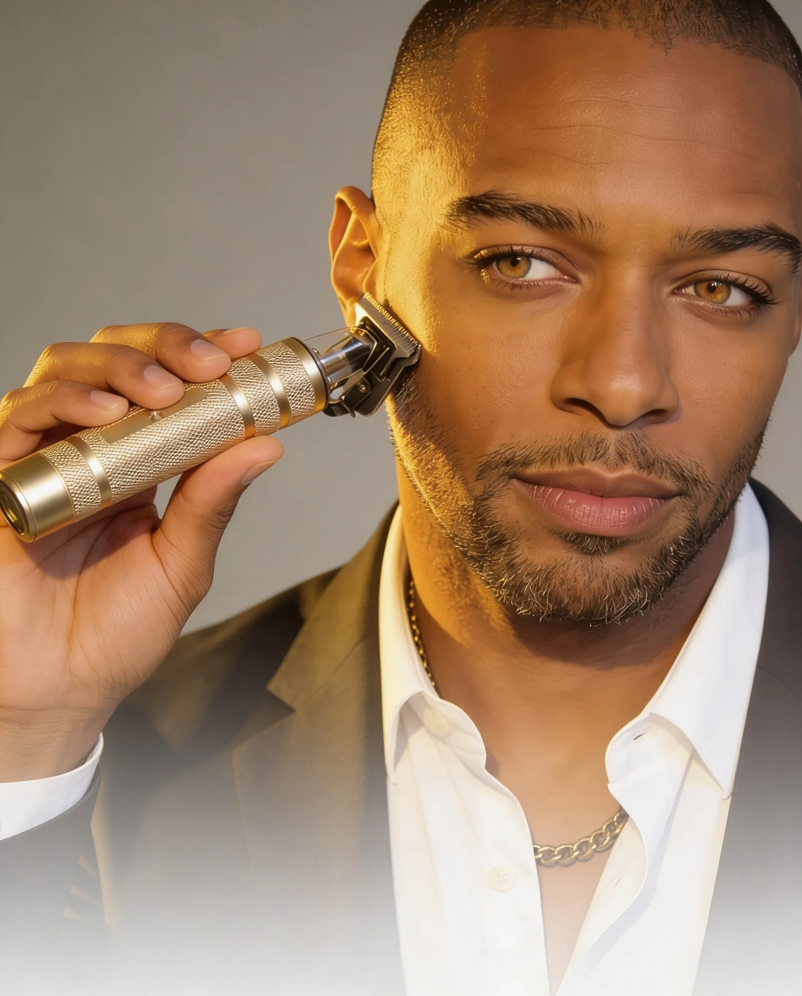 Rechargeable Zero-Gap T-Blade Hair Trimmer for Men, Beard Trimmer w/ 4 Guide Combs - Scene 4