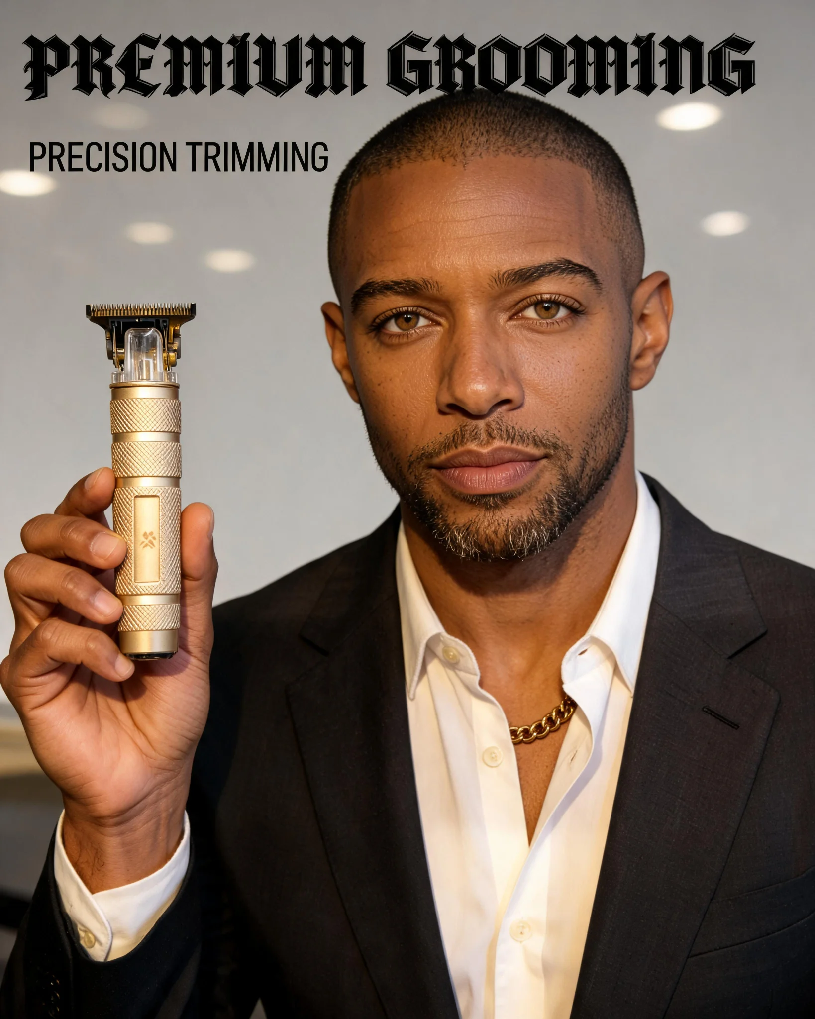 Rechargeable Zero-Gap T-Blade Hair Trimmer for Men, Beard Trimmer w/ 4 Guide Combs - Scene 13