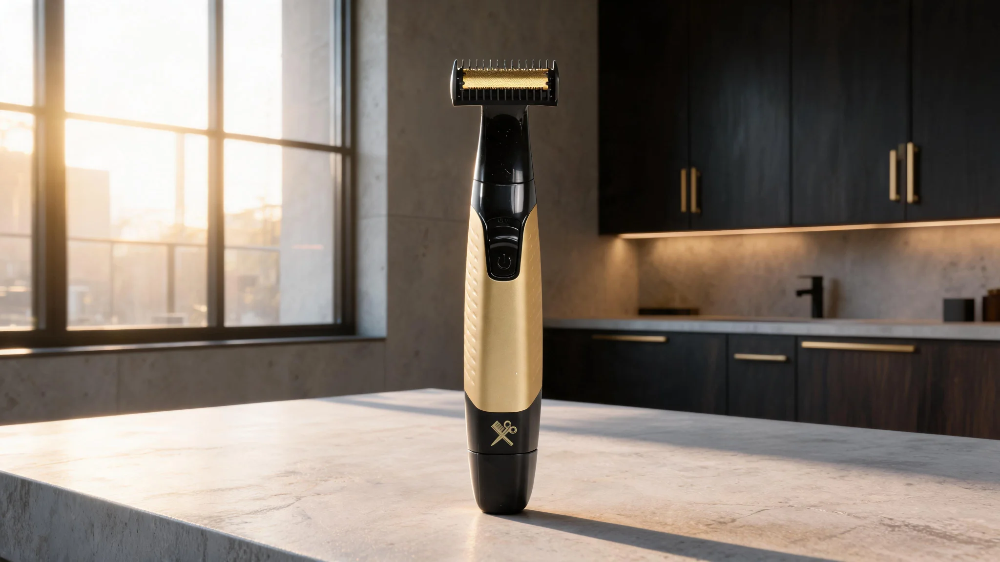 Mens Wet/Dry Battery-Powered Single Blade Face & Body Shaver with 5 Guide Combs - Scene 6