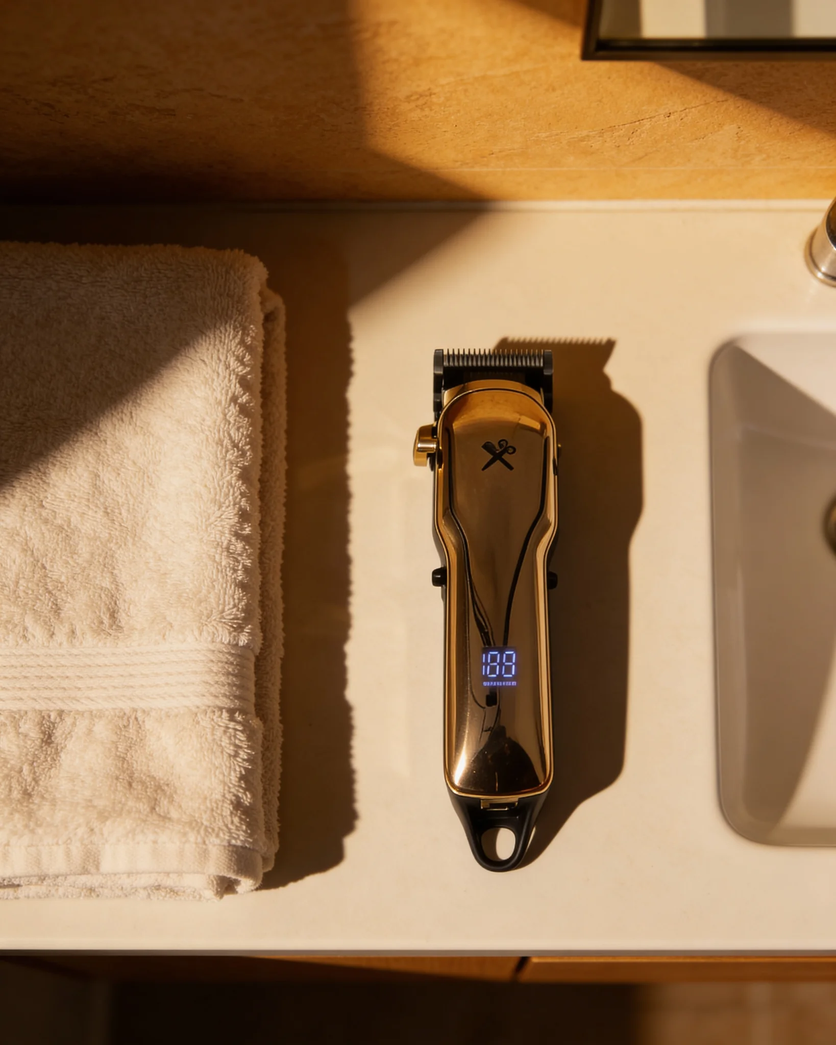 Cutting Edge Rose Gold Pro Rechargeable Hair Clipper – Adjustable Taper Lever, Turbo Mode, 180-Min Runtime