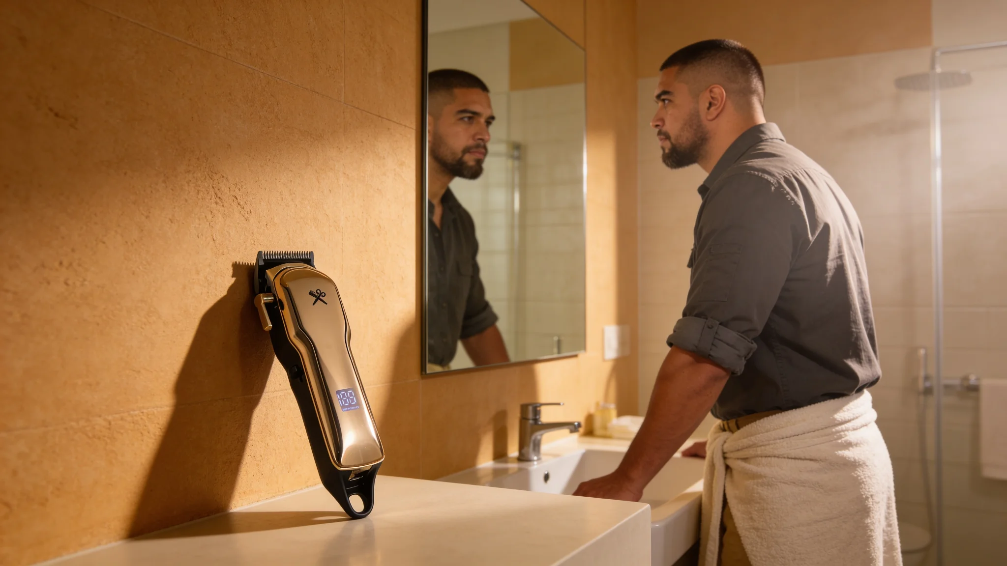 Rose Gold Pro Rechargeable Hair Clipper – Adjustable Taper Lever, Turbo Mode, 180-Min Runtime - Slide 3