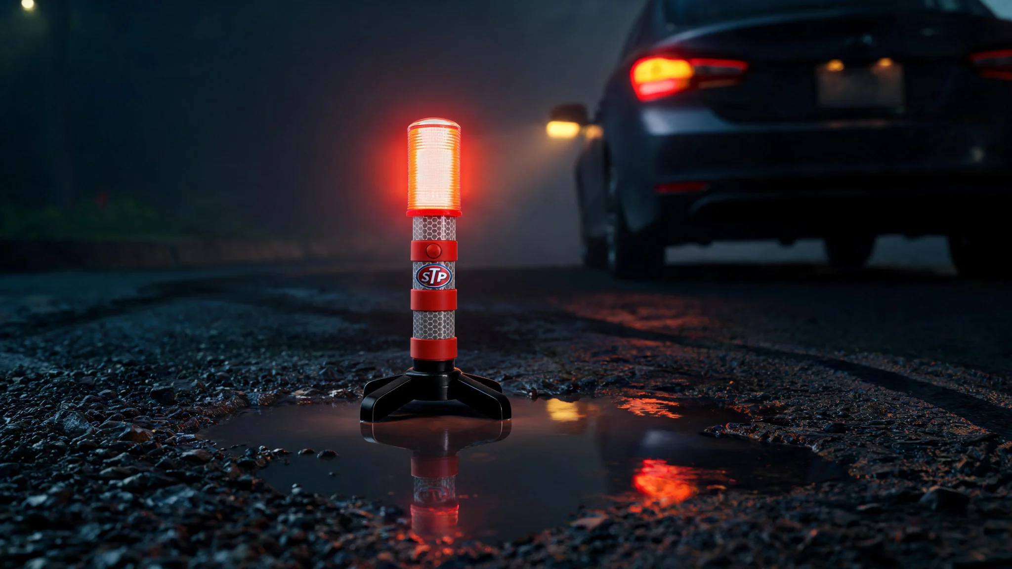 Emergency LED Road Flares, 3 Separate Lighting Modes, Battery-Powered - Slide 3