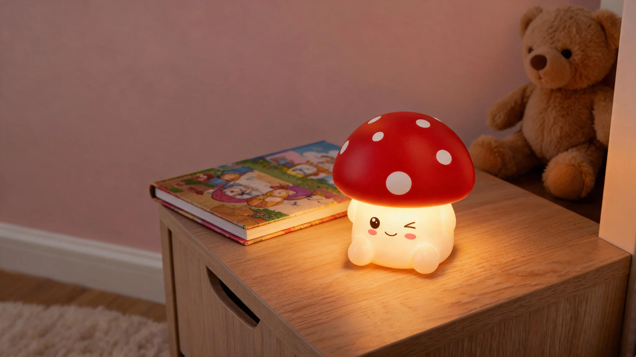 Xtreme Xtreme Lit Soft Touch Mushroom LED Night Light – Tap Control RGB Color Changing Lamp with Sleep Timer