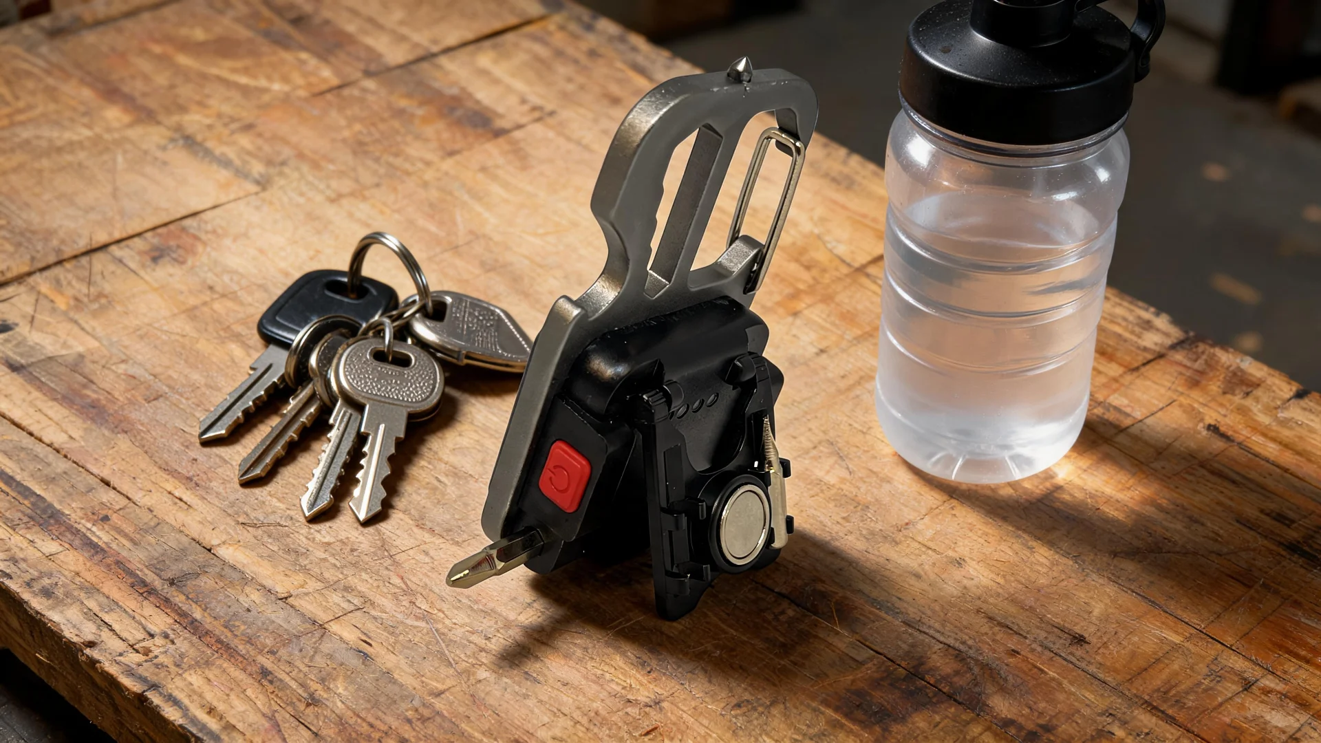 Magnetic Multi-Tool 500 Lumen COB Clip-on Utility Light, Screwdriver, Bottle opener, Wrench and Window Breaker - Scene 7