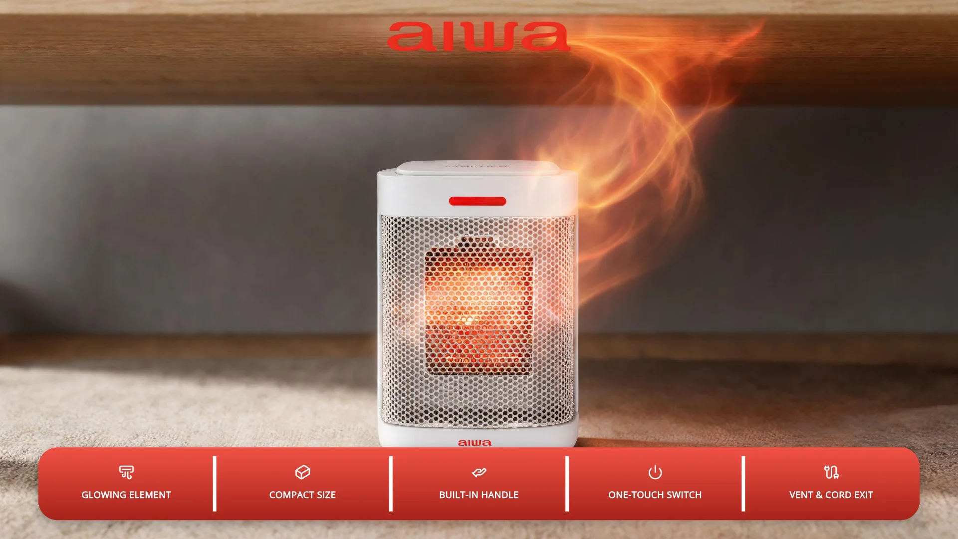 Aiwa -6" Mini Ceramic Heater hero video