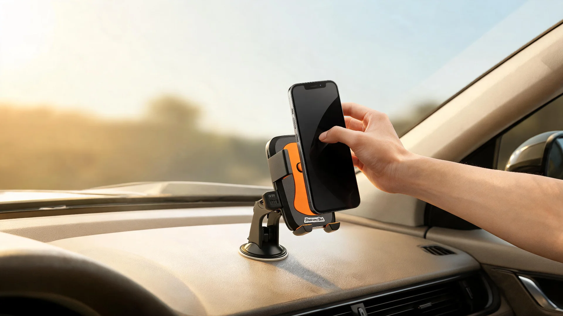 Universal Smartphone Mount with Dashboard, Windshield and Air Vent - Scene 5