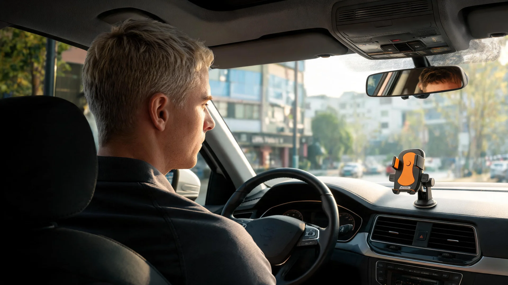 Universal Smartphone Mount with Dashboard, Windshield and Air Vent - Scene 7