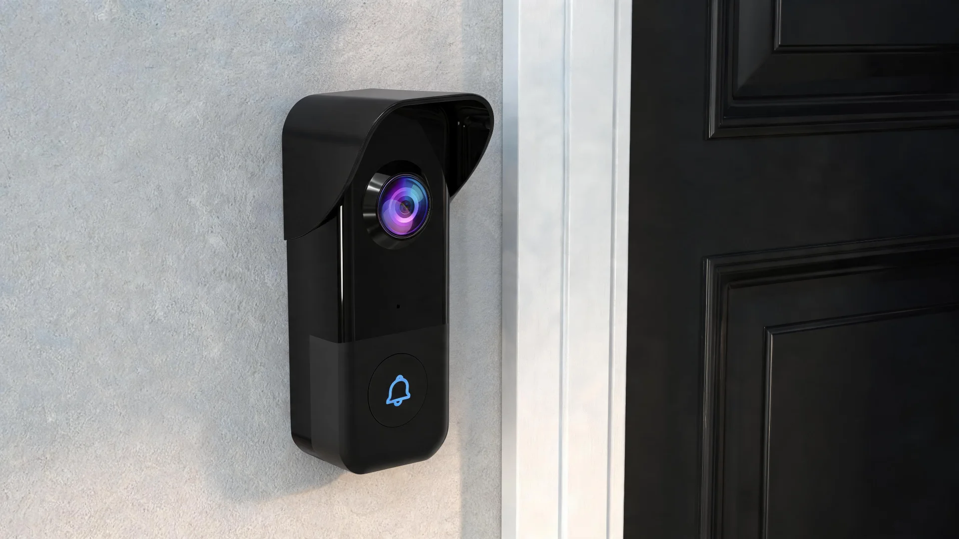 Energizer Connect Smart 5GHz Wi-Fi 2K QHD Wired Video Doorbell with True Color Night Vision and Wireless Chime in Black - Scene 7