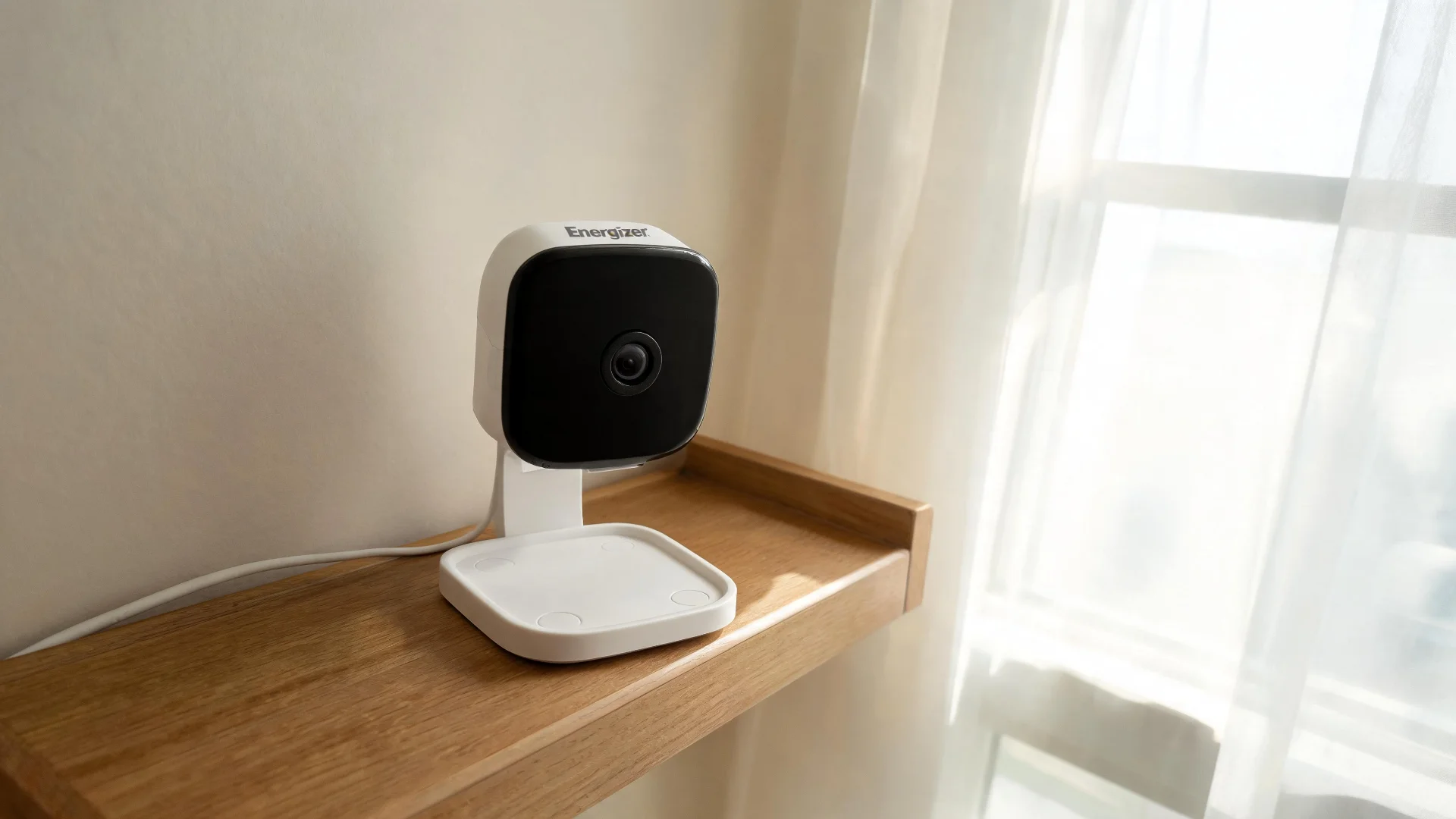 Energizer Connect Smart Wi-Fi 2K QHD Foldable Privacy Indoor Security Camera in White - Scene 4