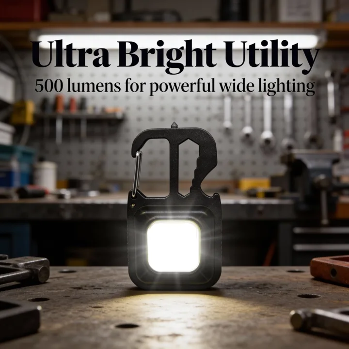 Magnetic Multi-Tool 500 Lumen COB Clip-on Utility Light, Screwdriver, Bottle opener, Wrench and Window Breaker - Scene 7