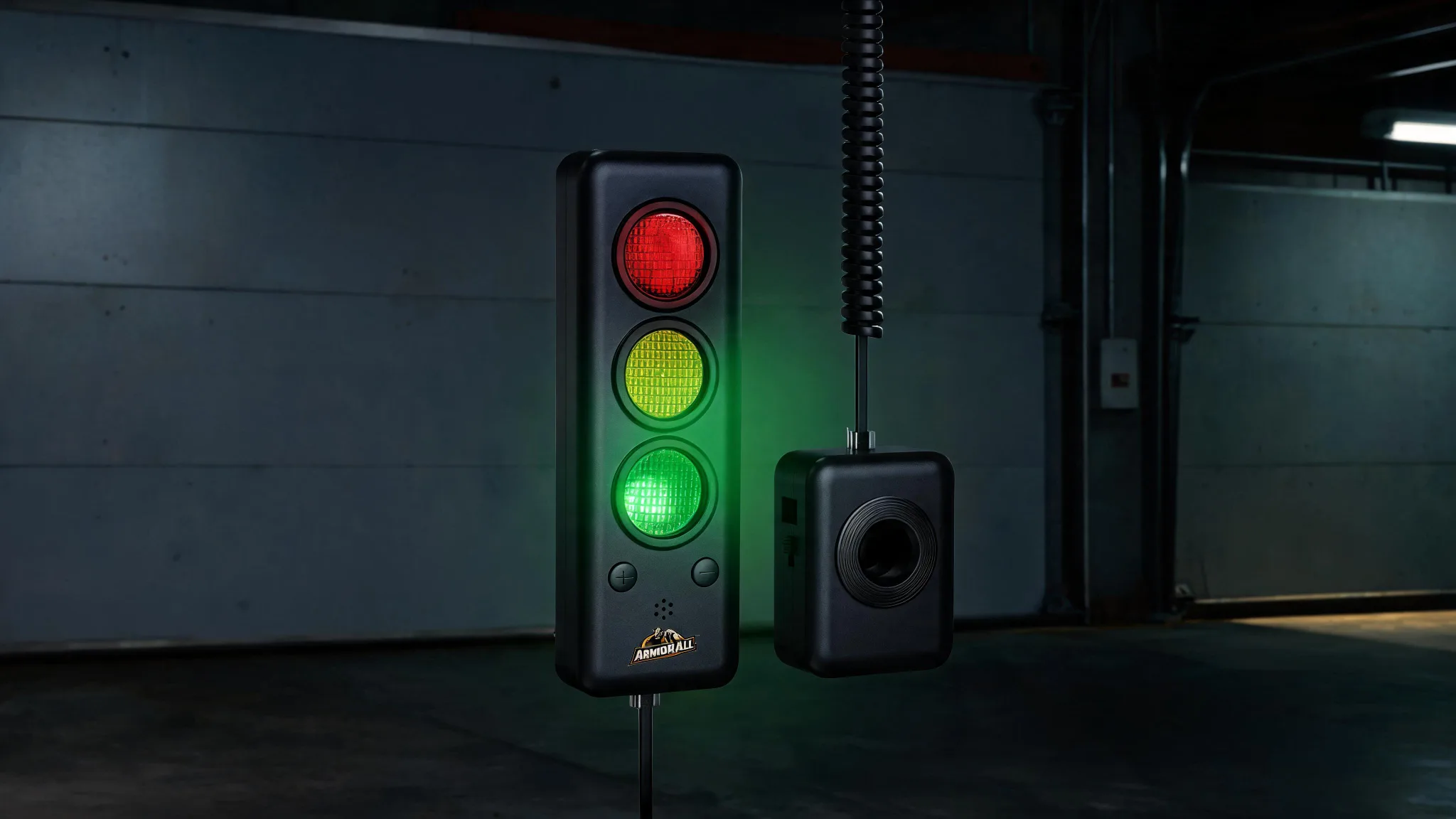 Armor All Garage Parking Sensor with LED Light Fixture and Ultrasonic Wave Sensor