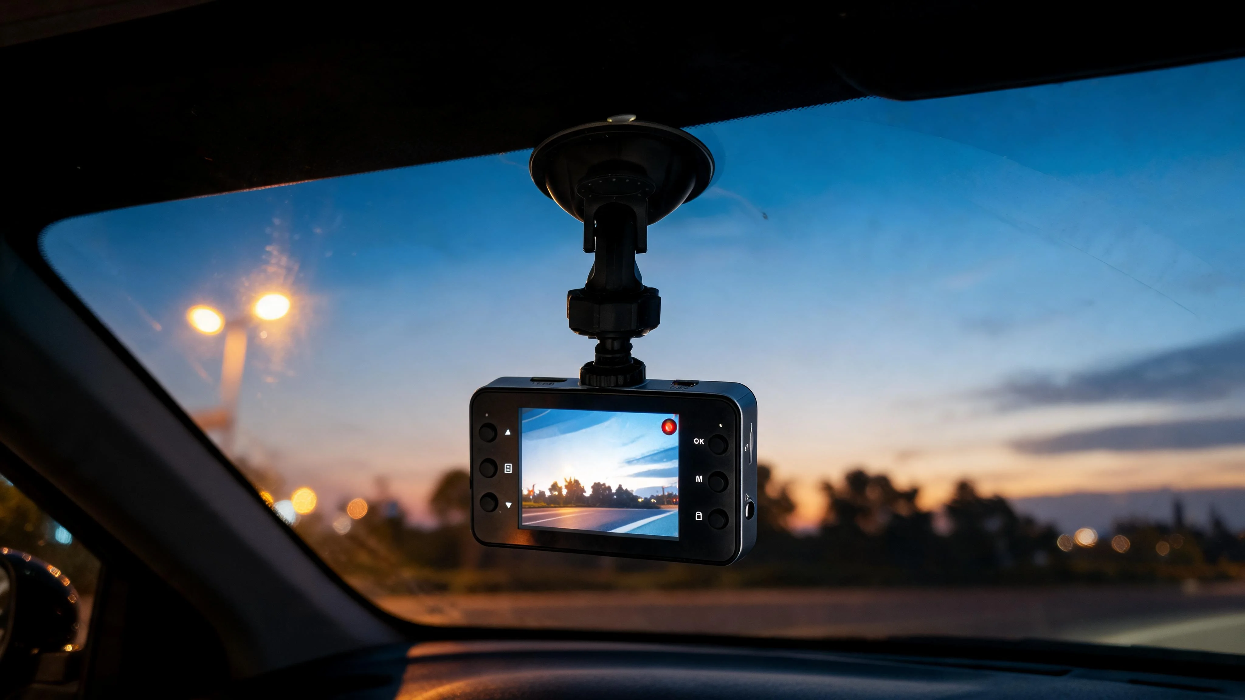 2.4" Dash Camera Screen, Motion Detection, 360 Degree Swivel, Micro-SD - Scene 7