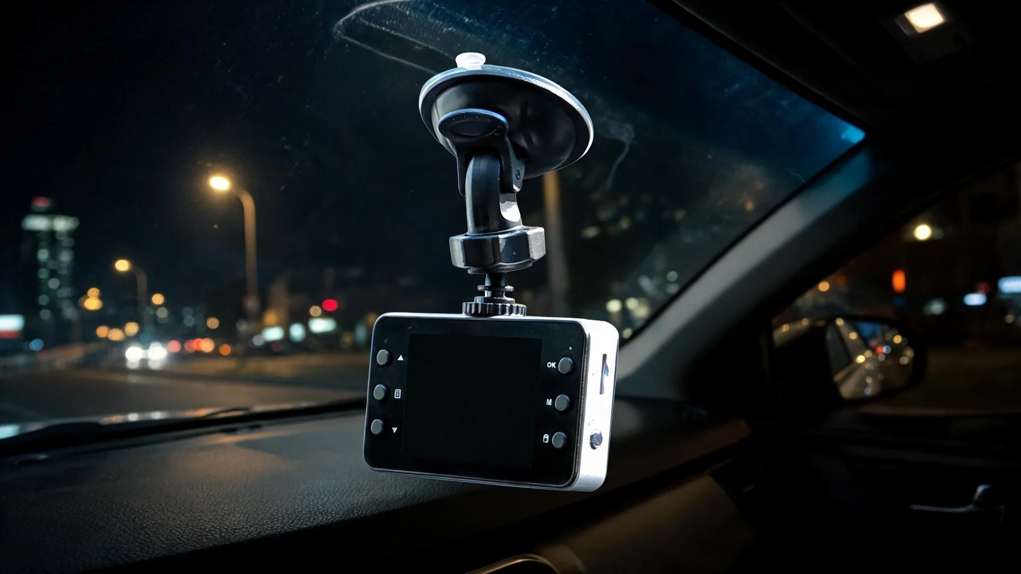 2.4" Dash Camera Screen, Motion Detection, 360 Degree Swivel, Micro-SD - Scene 5