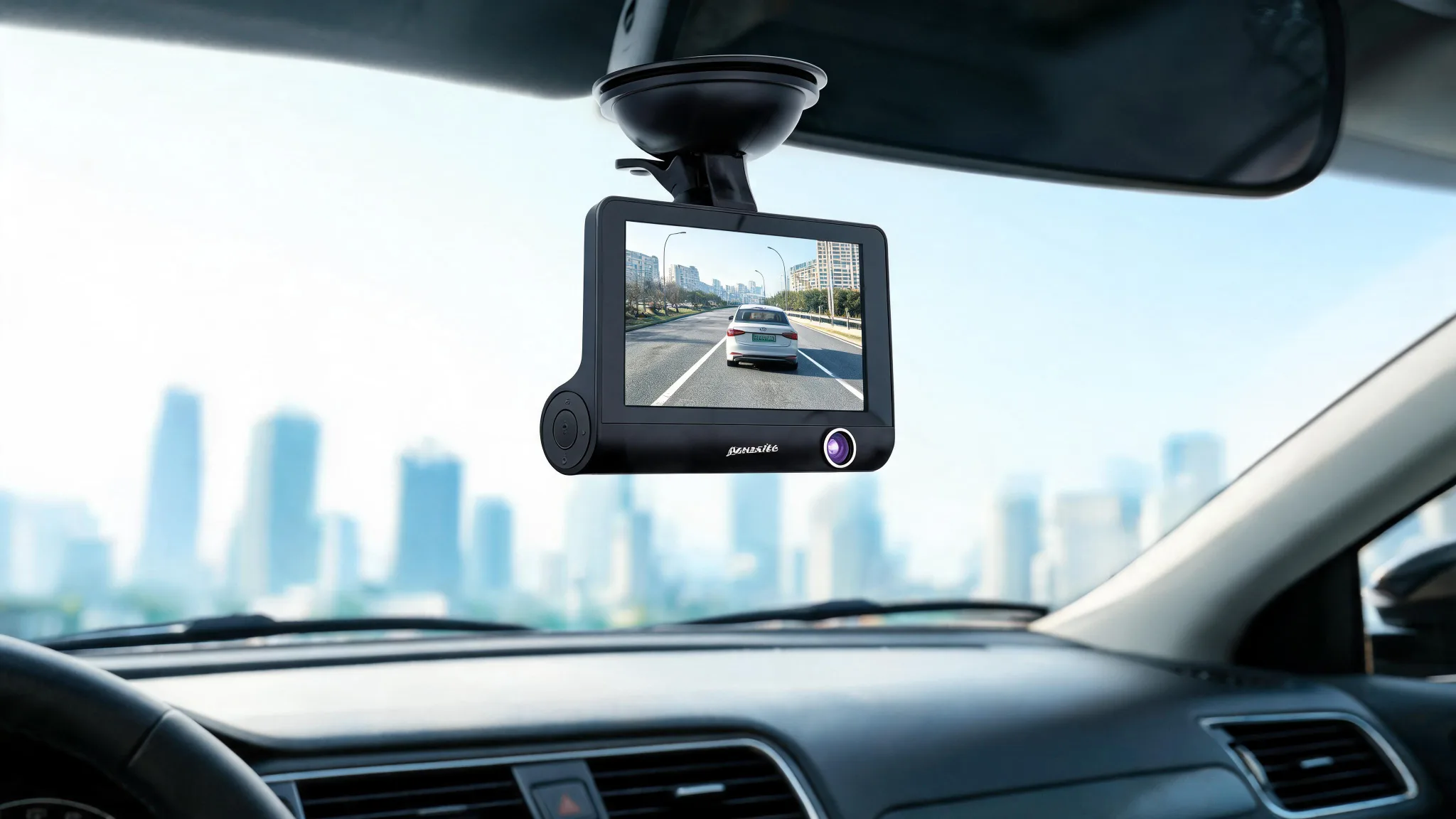 Universal 4-inch LCD 1080P HD Dual-Lens Dash Camera, G-sensor Detects Motion - Scene 7