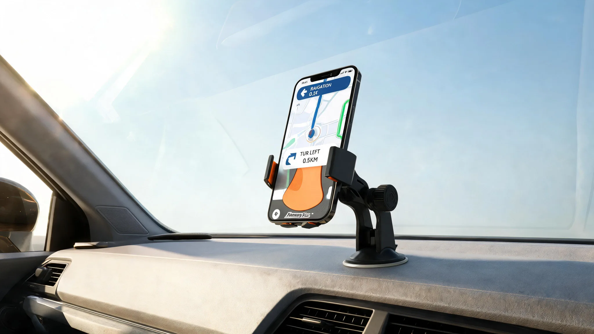 Universal Smartphone Mount with Dashboard, Windshield and Air Vent - Scene 4