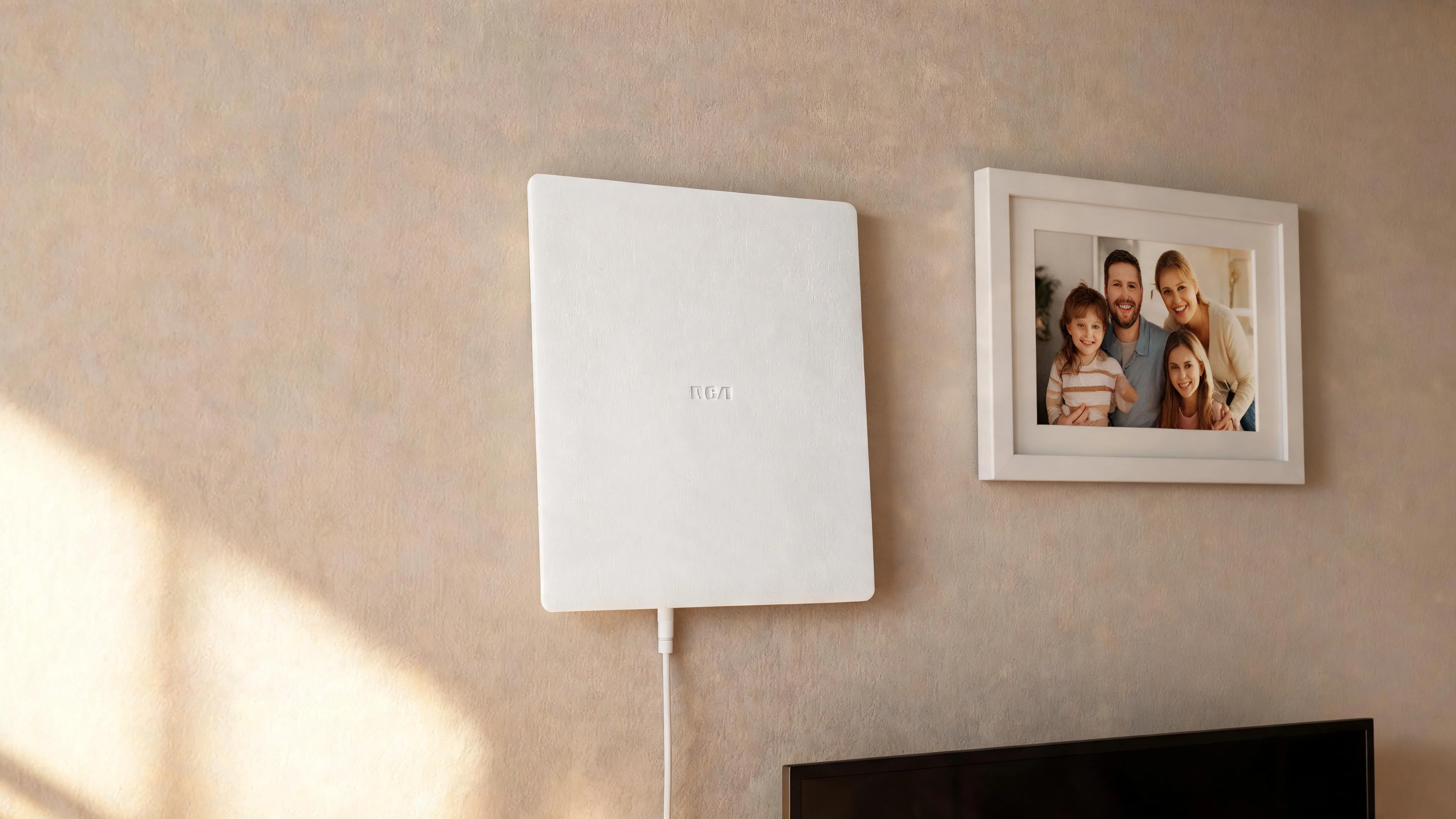 RCA RCA Indoor Flat HDTV Multi-Directional 40-Mile Range Antenna with Easel Stand, White (ANT4WHE1)