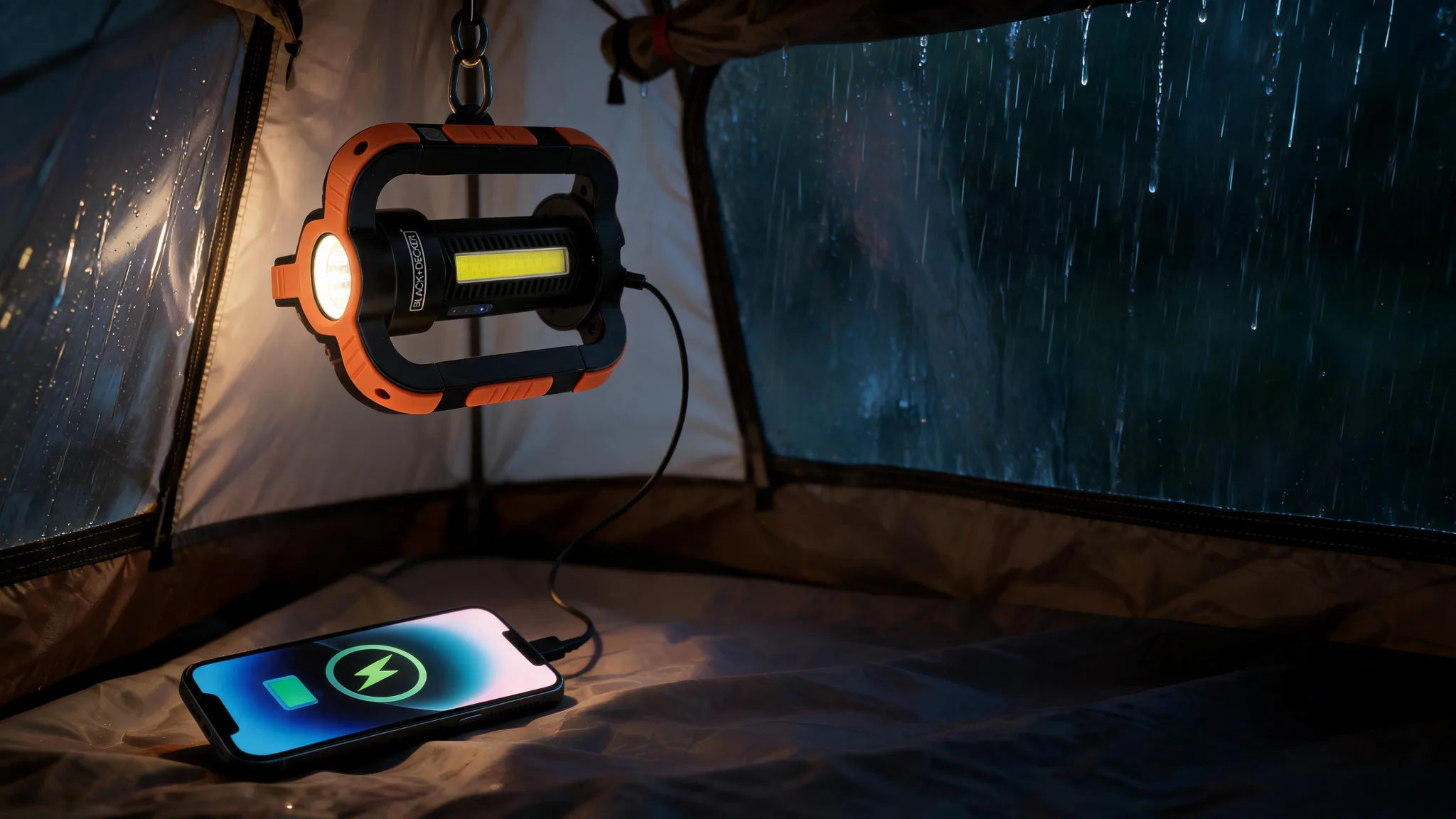 Utility Light, 1000LM USB Rechargeable, Magnetic 3-Sided COB LED, Portable and Waterproof - Slide 3