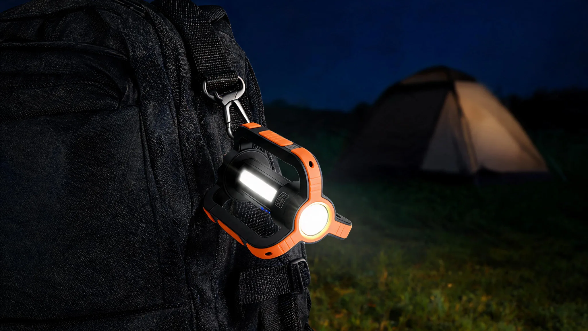 Black+Decker Utility Light, 1000LM USB Rechargeable, Magnetic 3-Sided COB LED, Portable and Waterproof
