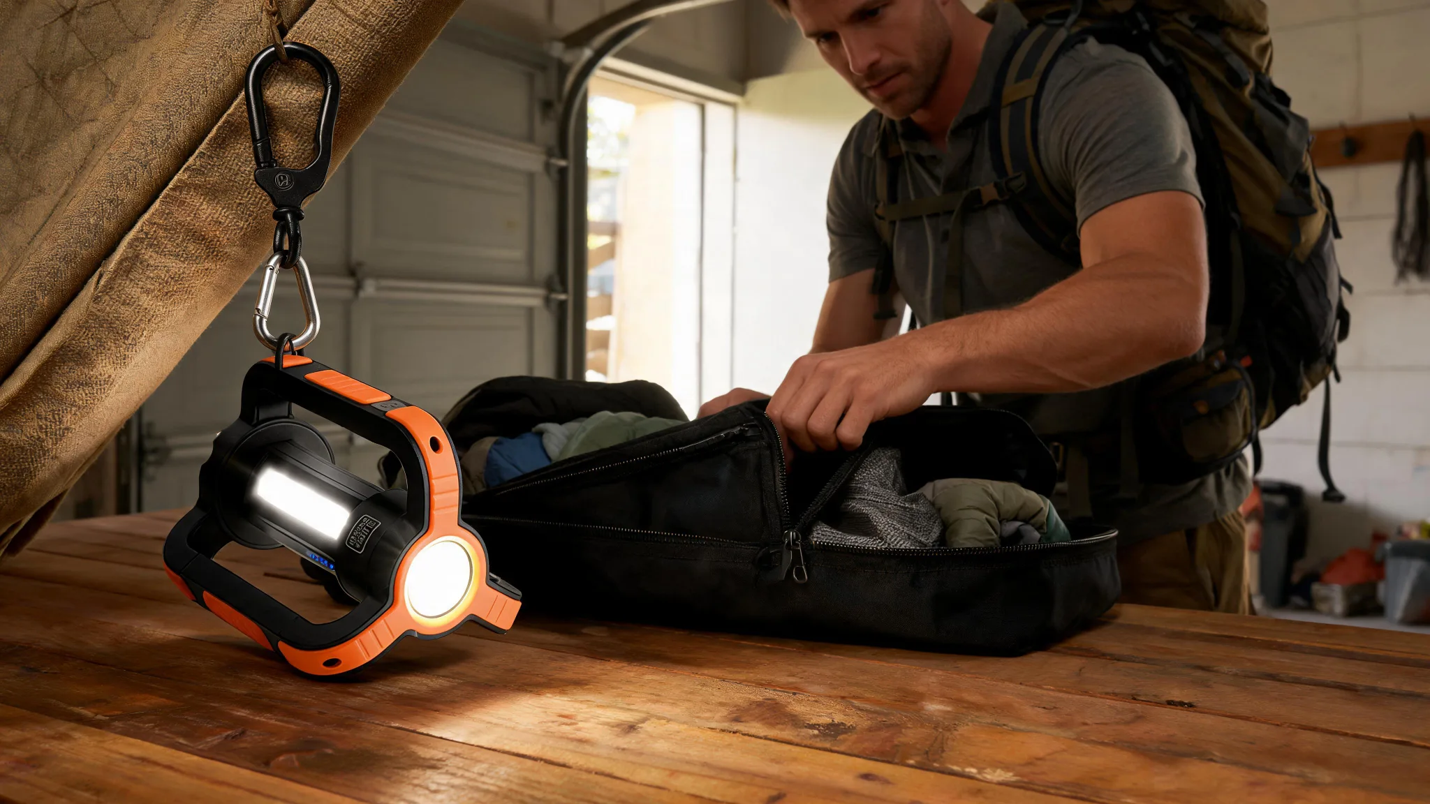 Utility Light, 1000LM USB Rechargeable, Magnetic 3-Sided COB LED, Portable and Waterproof - Scene 4