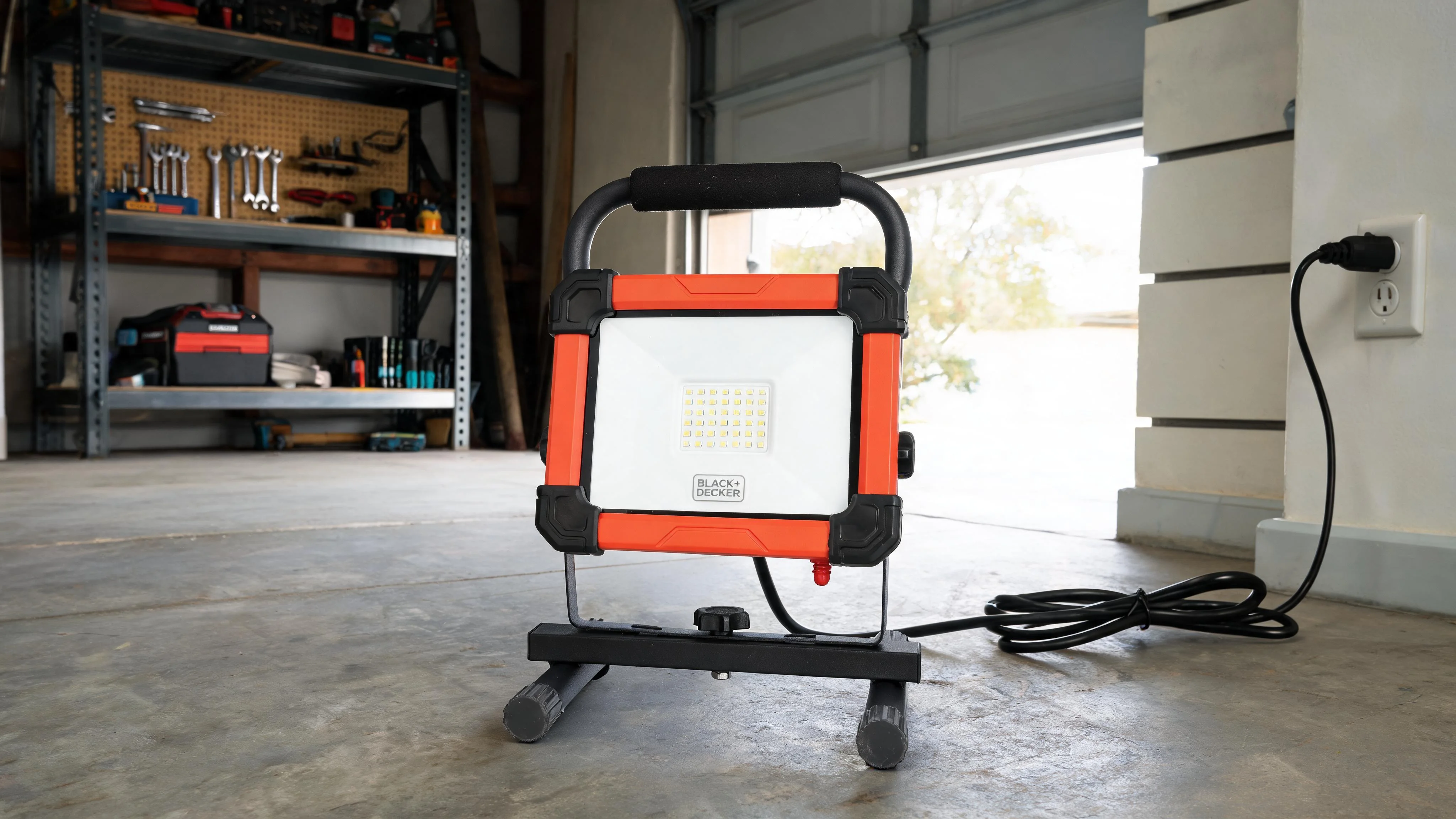 3,000 Lumens AC Plug-in LED Panel Work Light with H-Stand Base - Slide 3