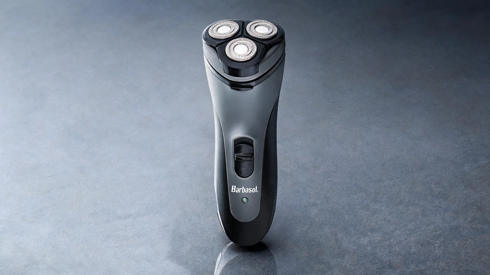 Barbasol Rechargeable Electric Rotary Shaver with Stainless Steel Blades and Pop Up Trimmer