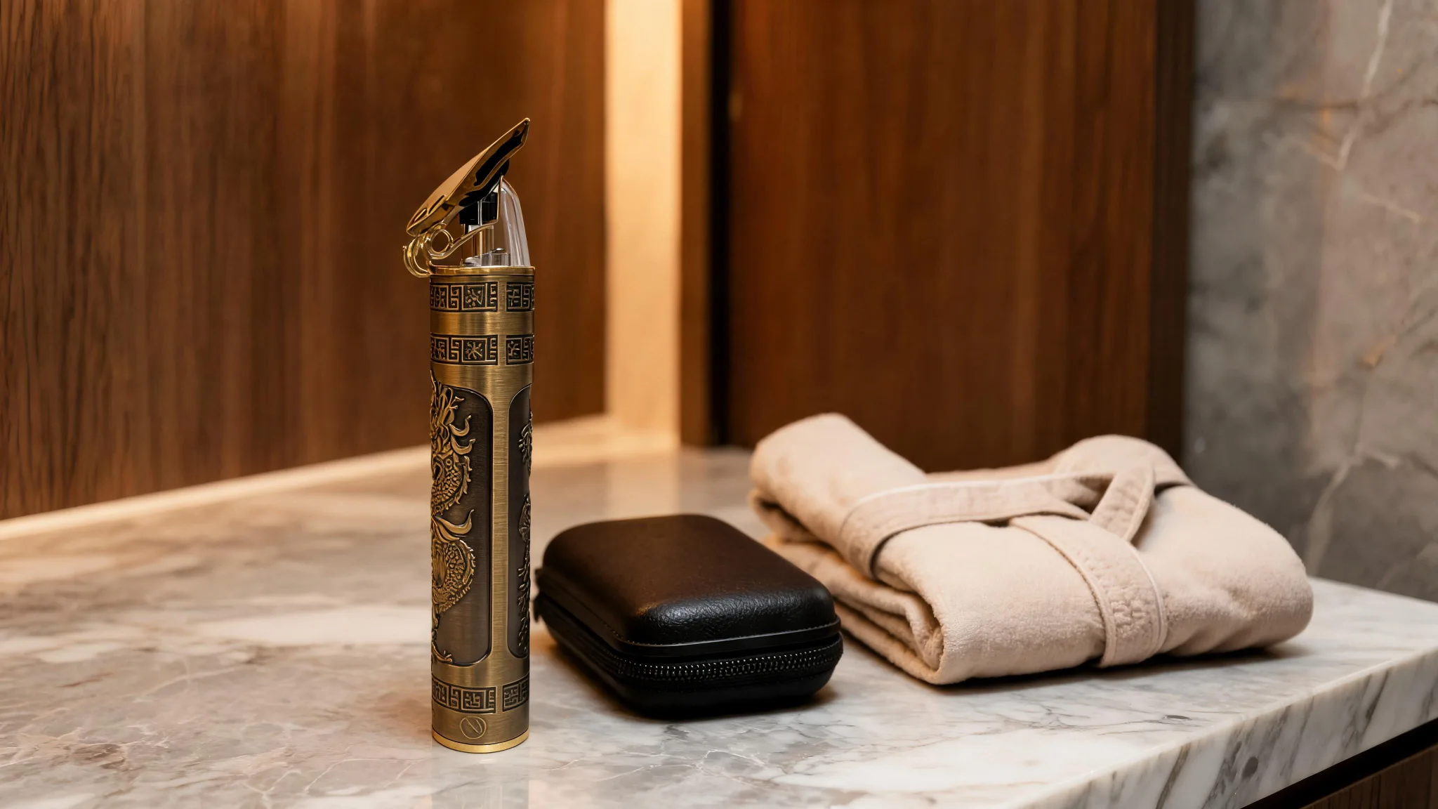 Mens Dragon T-Blade Beard Trimmer with Ergonomic Handle, Zero-Gapped, 4 Guide Combs - Scene 6