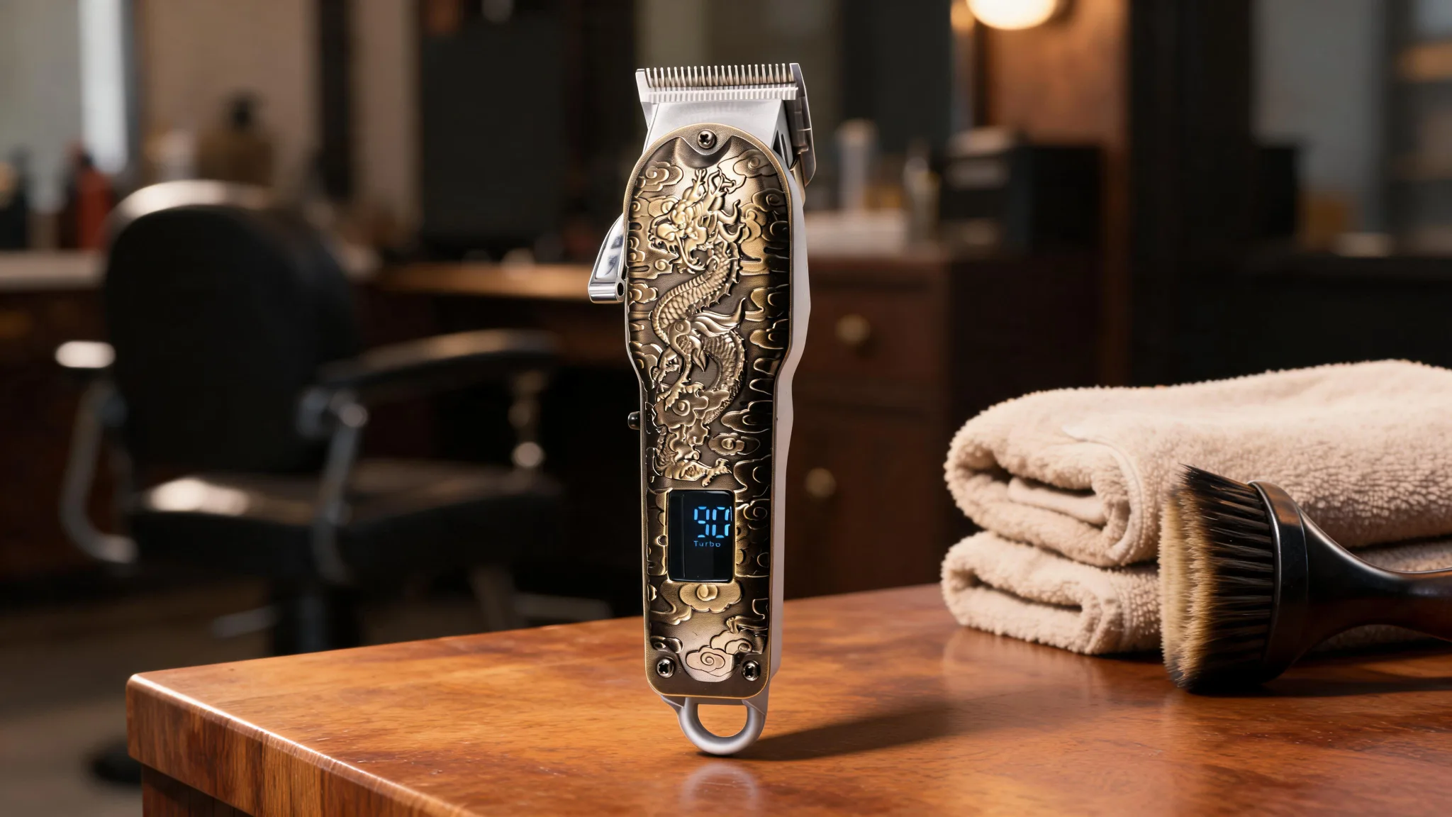 Kyoto Pro Rechargeable Hair Clipper – Adjustable Taper Lever, Turbo Mode, 180-Min Runtime – Professional Cordless Barber Clipper - Scene 2