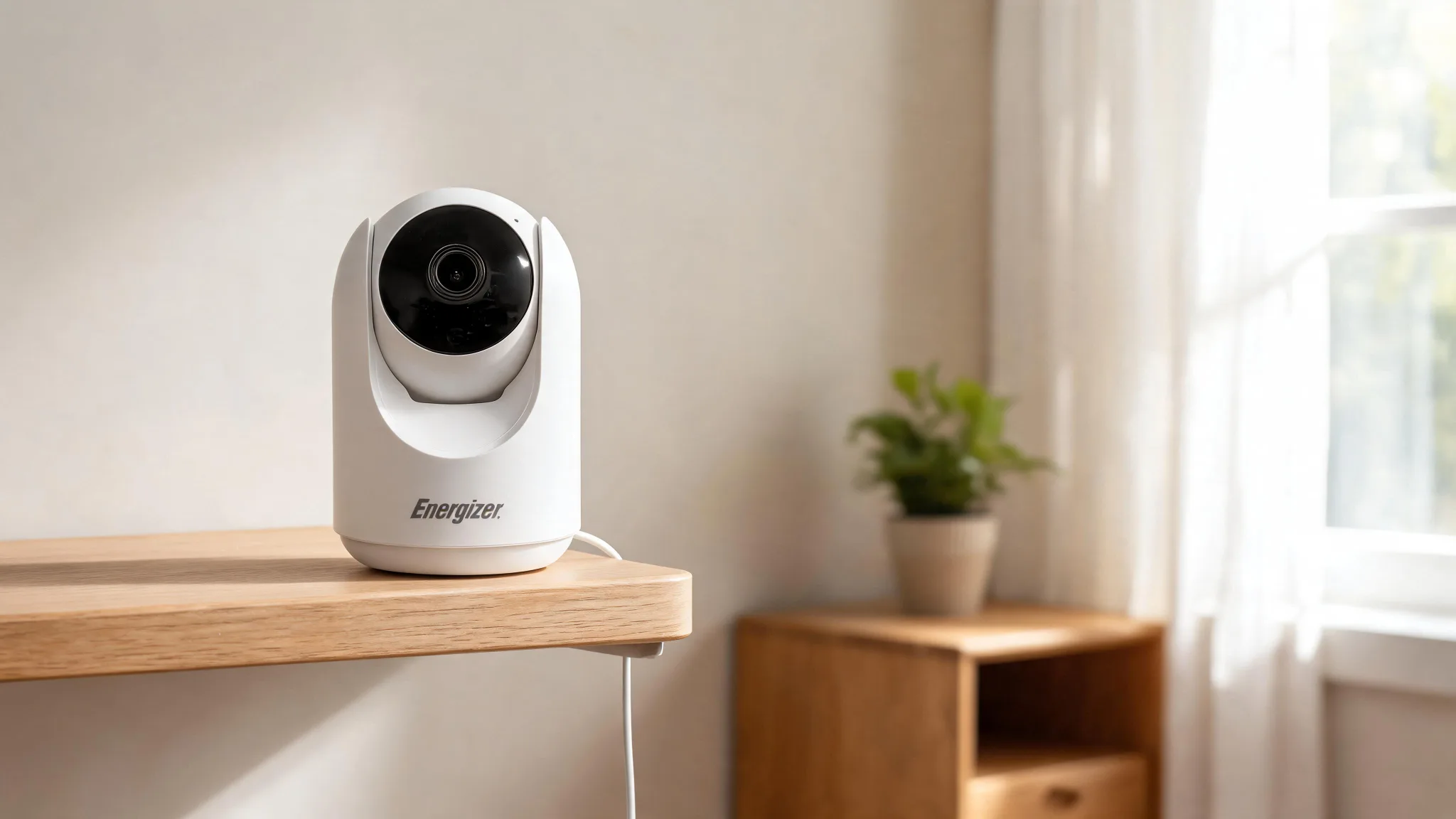 Energizer Connect Smart Wi-Fi 2K QHD Indoor P/T Security Camera with Motion Tracking in White - Slide 3