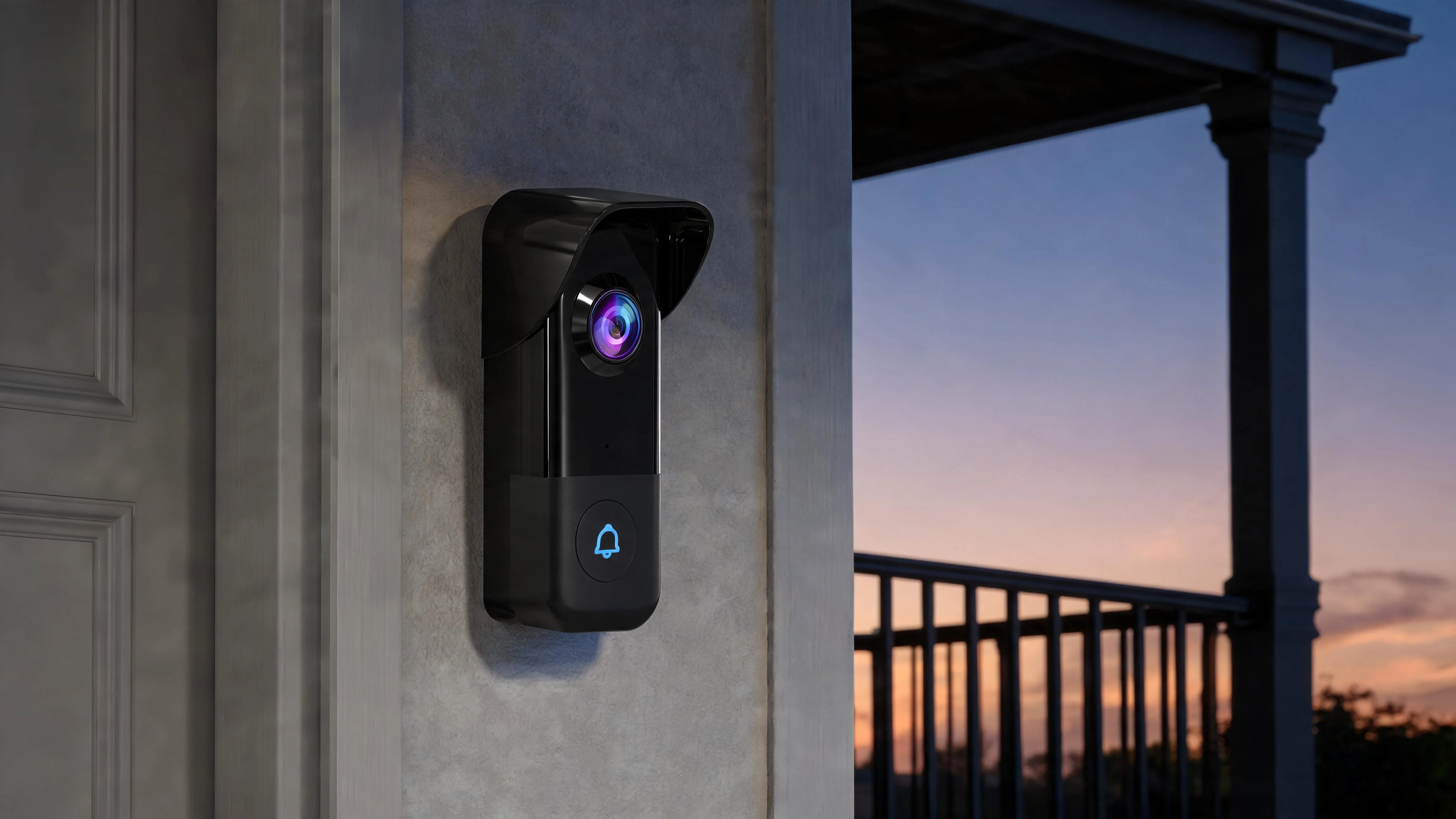 Energizer Energizer Connect Smart 5GHz Wi-Fi 2K QHD Wired Video Doorbell with True Color Night Vision and Wireless Chime in Black