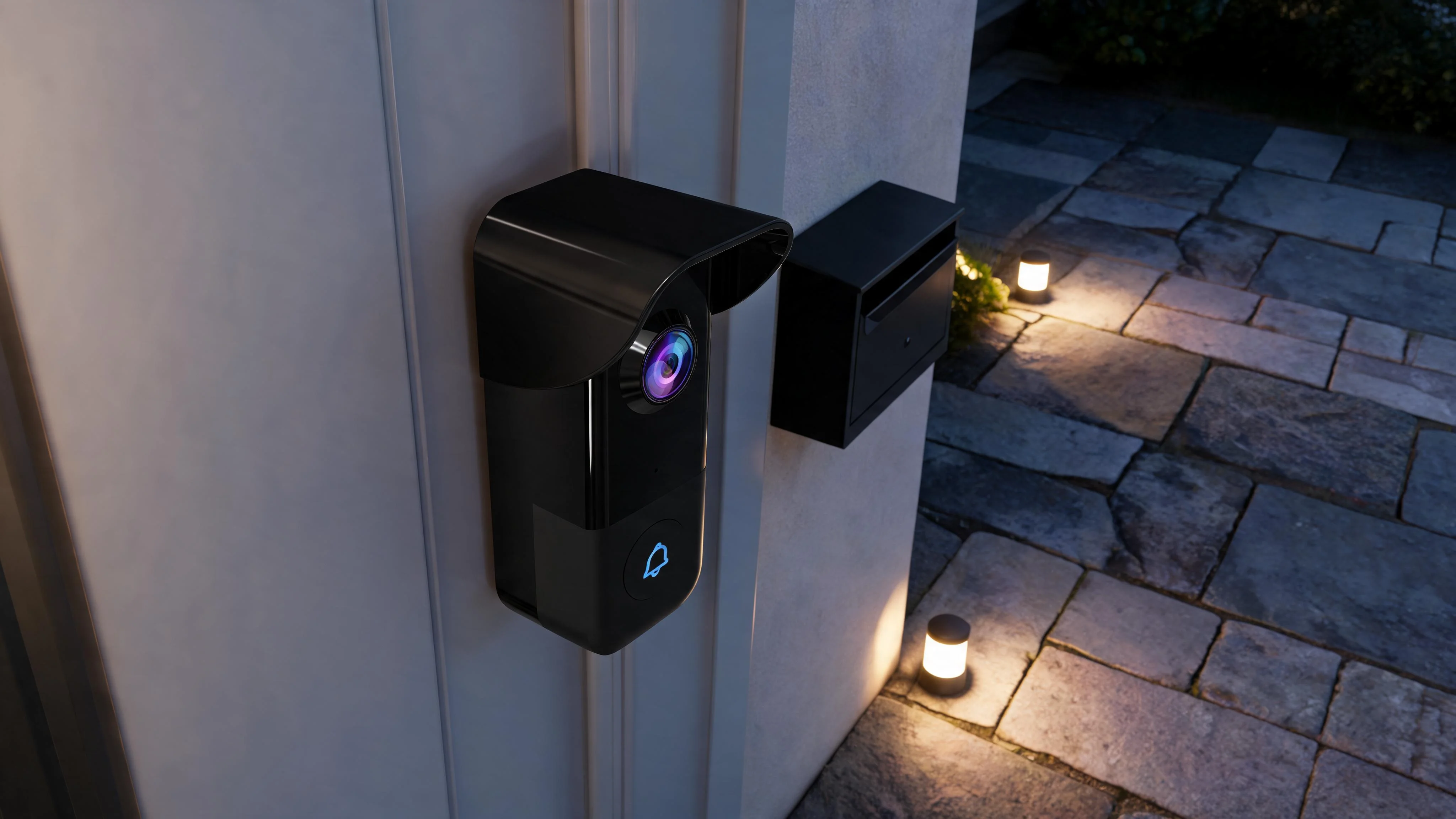 Energizer Connect Smart 5GHz Wi-Fi 2K QHD Wired Video Doorbell with True Color Night Vision and Wireless Chime in Black - Scene 4