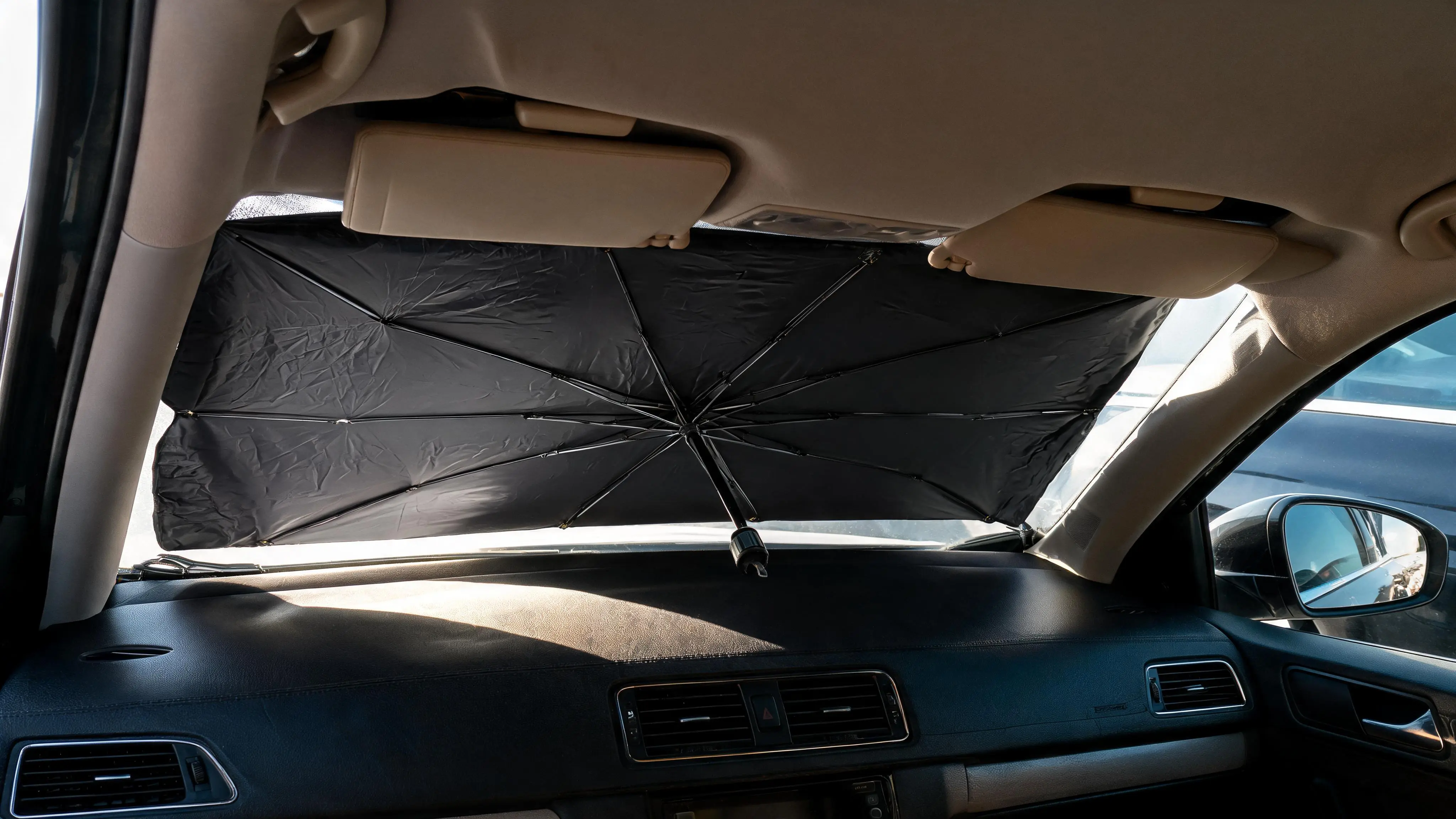 Xtreme Auto Pop-up Car Sunshade Umbrella for Windshield - Daily Sun Protection, Compact & Easy Storage, Reflective Material, Fits Most Vehicles - Scene 6