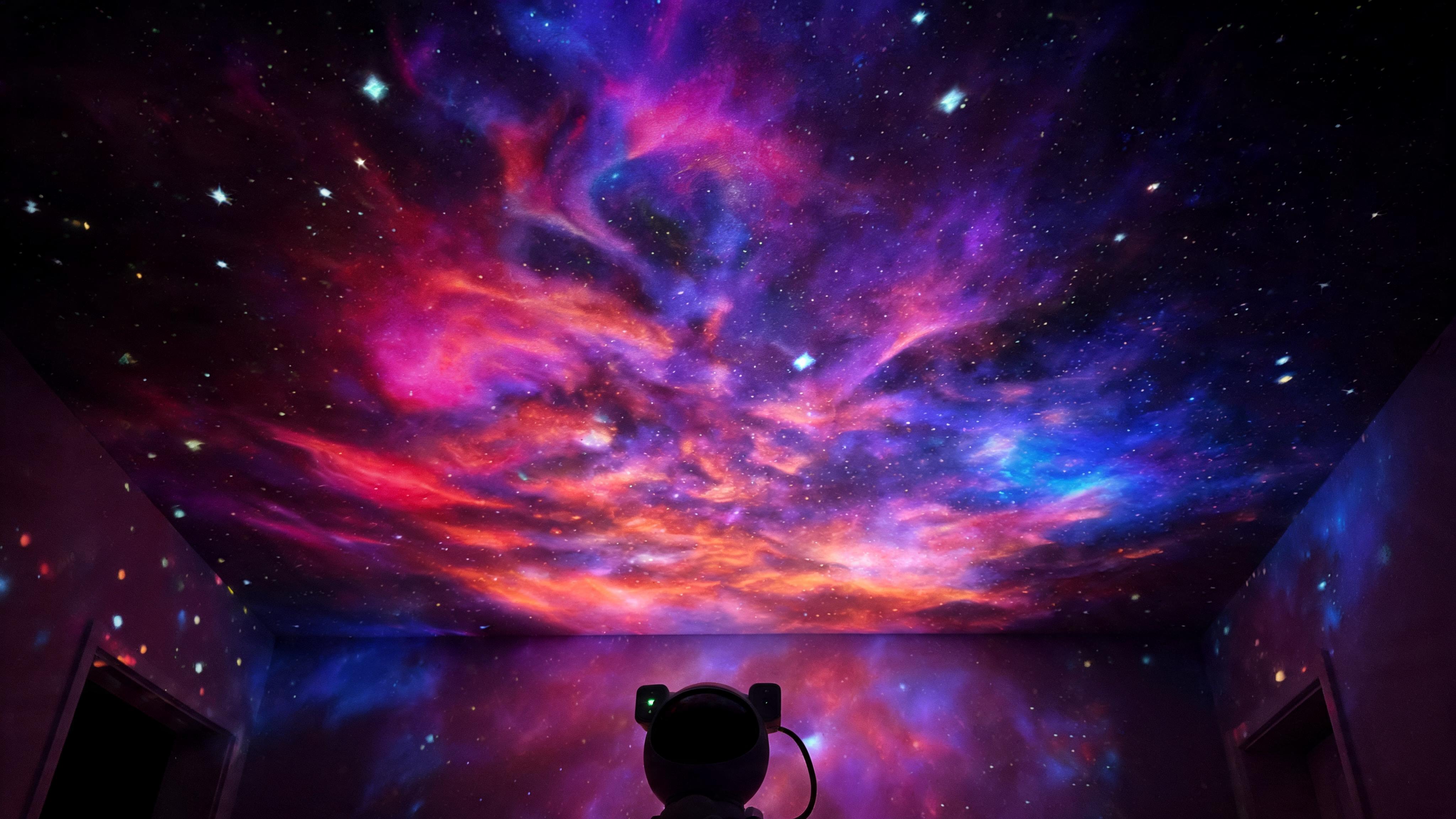 Astronaut Galaxy Projector Light with Remote Control – 8 Flowing Nebula Scenes, Adjustable Brightness & 360° Rotating Head - Scene 5