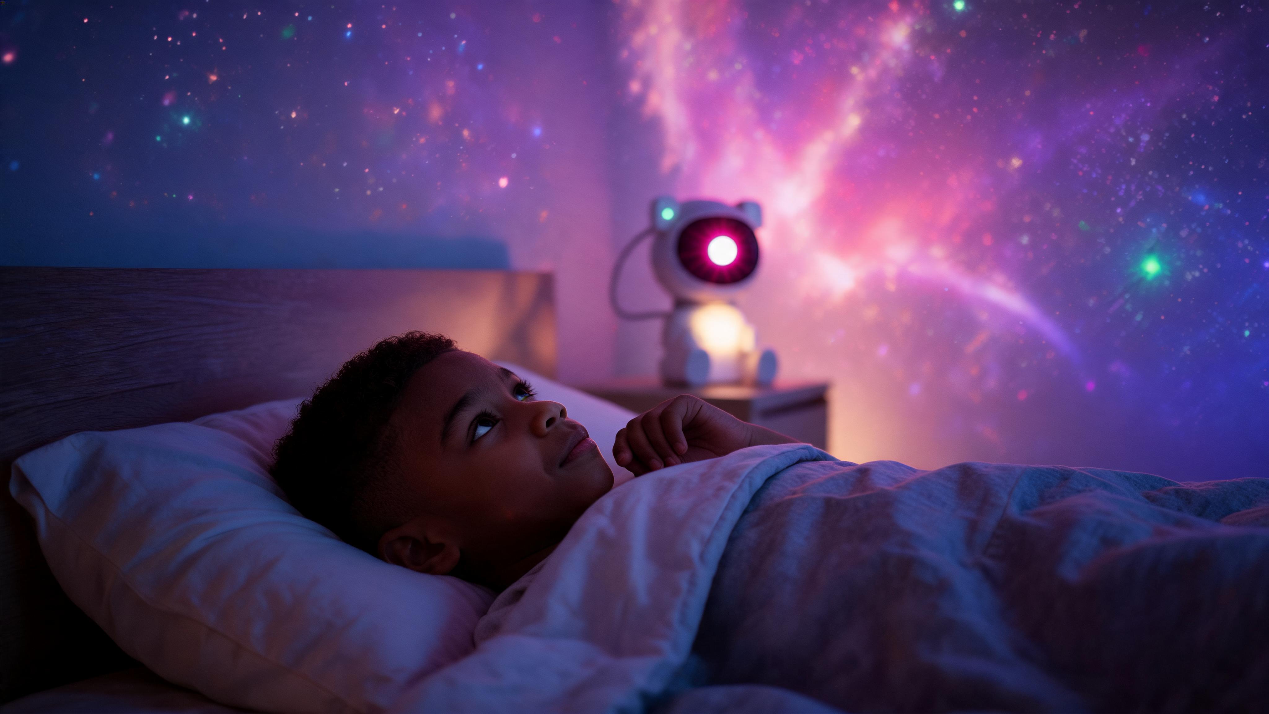 Astronaut Galaxy Projector Light with Remote Control – 8 Flowing Nebula Scenes, Adjustable Brightness & 360° Rotating Head - Slide 3
