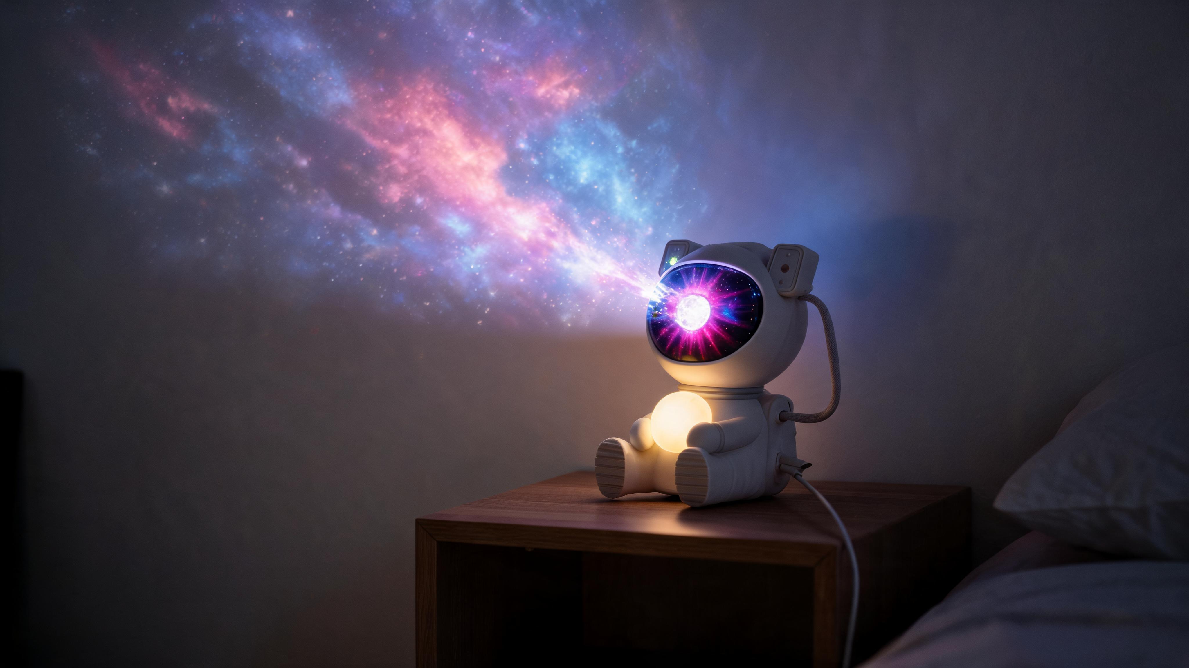 Astronaut Galaxy Projector Light with Remote Control – 8 Flowing Nebula Scenes, Adjustable Brightness & 360° Rotating Head - Scene 6