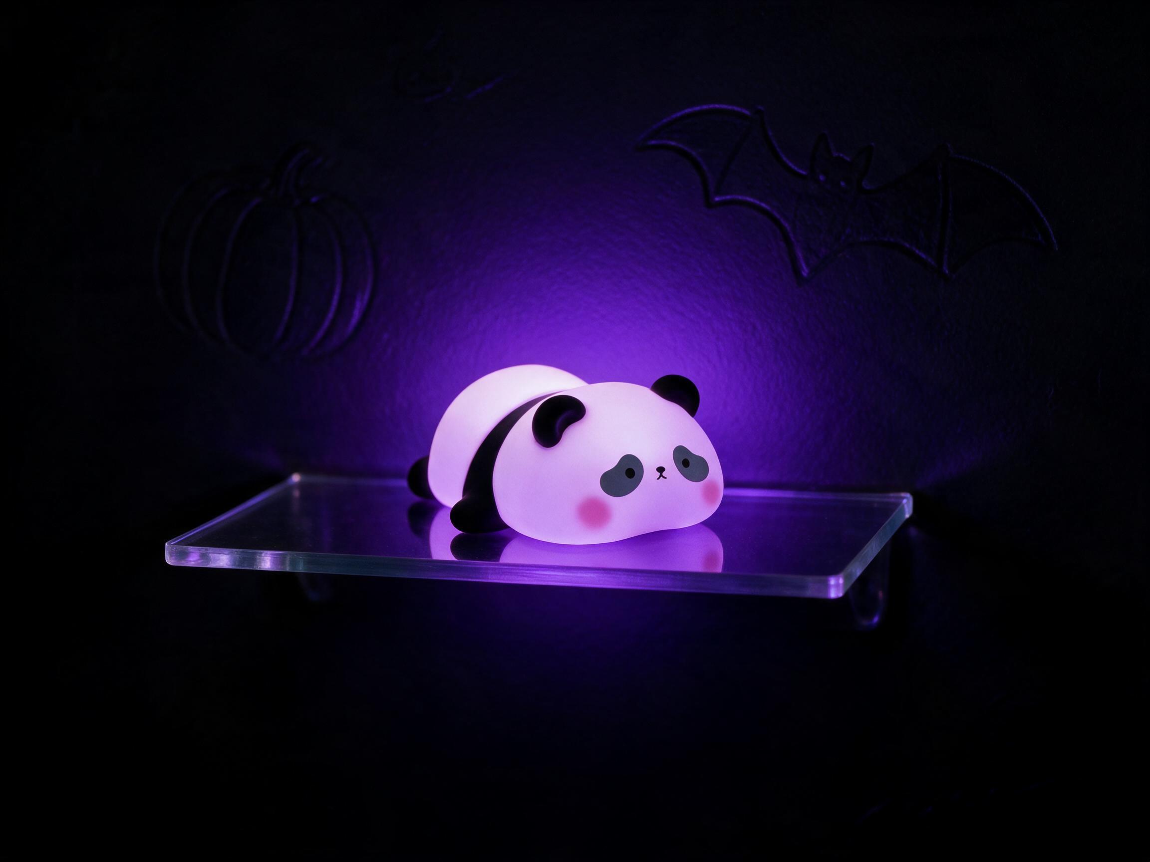 Soft Touch Panda LED Night Light – Tap Control RGB Color Changing Lamp with Sleep Timer - Slide 3
